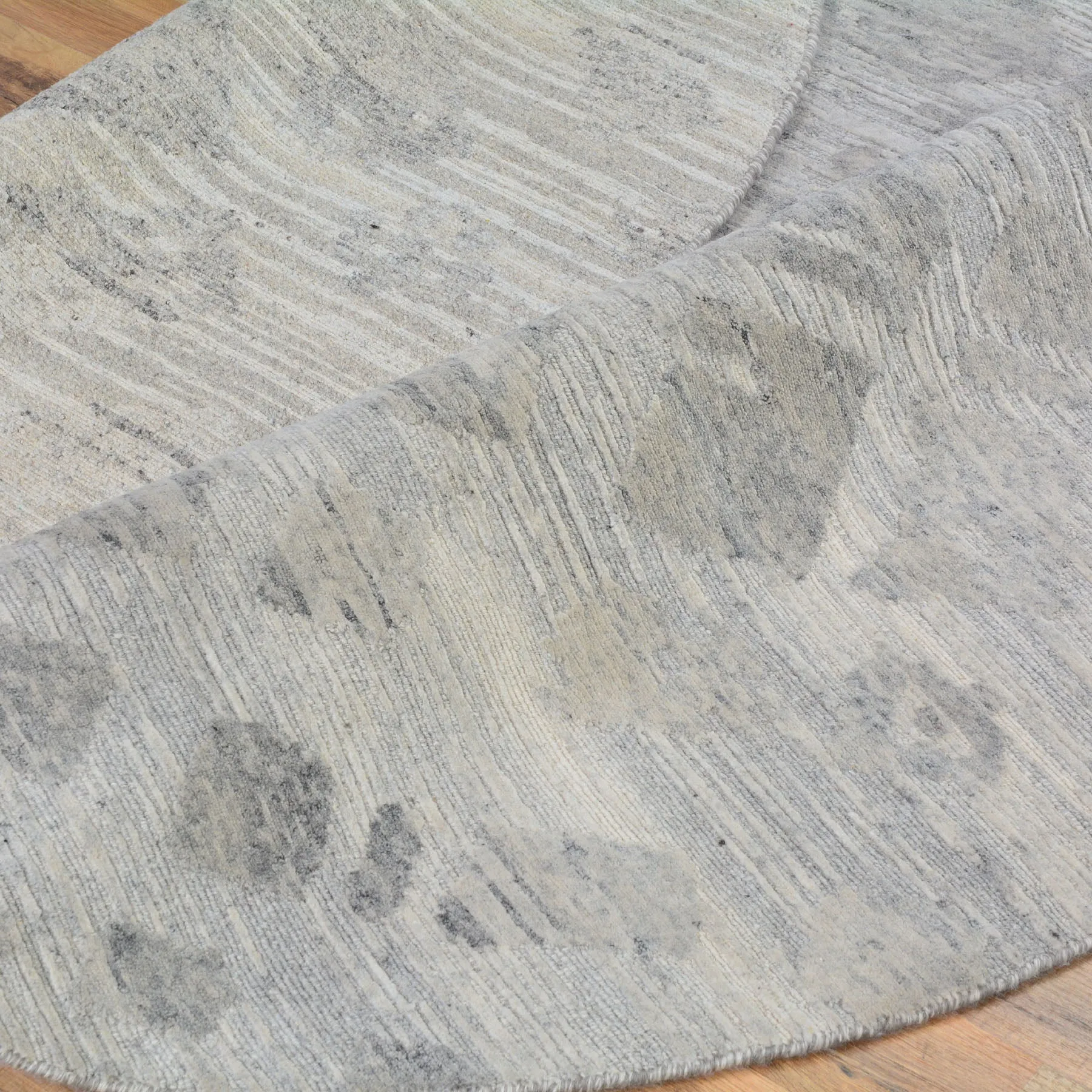 Hand-Knotted Modern Design Round Handmade Wool Rug (Size 6.0 X 6.0) Cwral-6999