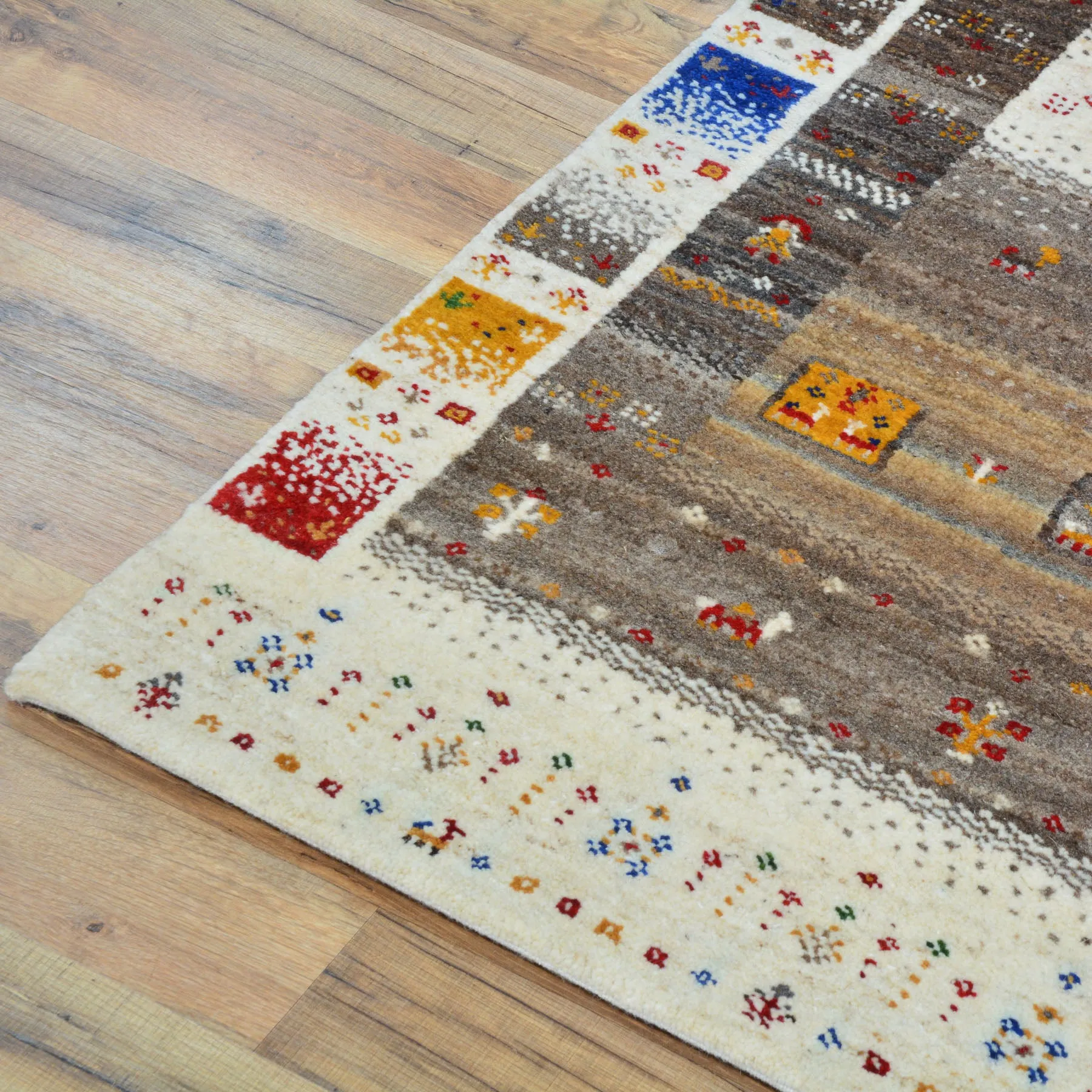 Hand-Knotted Modern Kashkuli Gabbeh Handmade 100% Wool Rug (Size 2.9 X 11.3) Cwral-9480