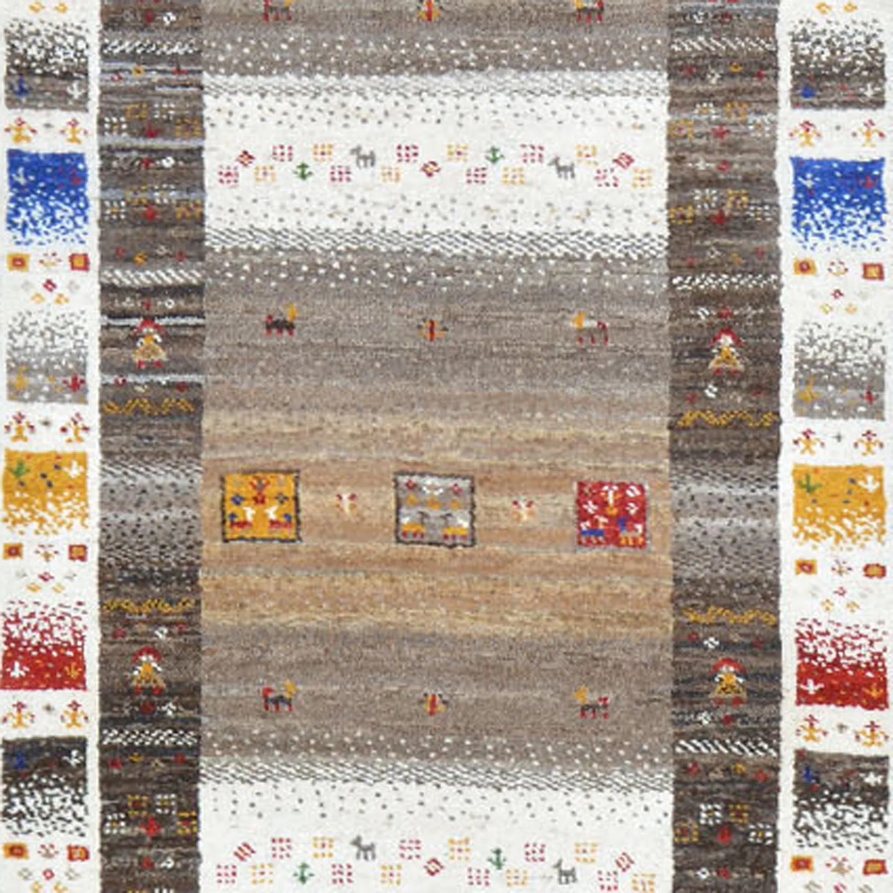 Hand-Knotted Modern Kashkuli Gabbeh Handmade 100% Wool Rug (Size 2.9 X 11.3) Cwral-9480