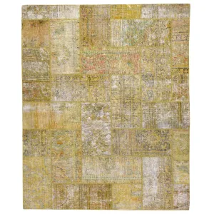 Hand-Knotted Modern Overdyed Patchwork Wool Handmade Rug (Size 5.1 X 6.11) Brral-738