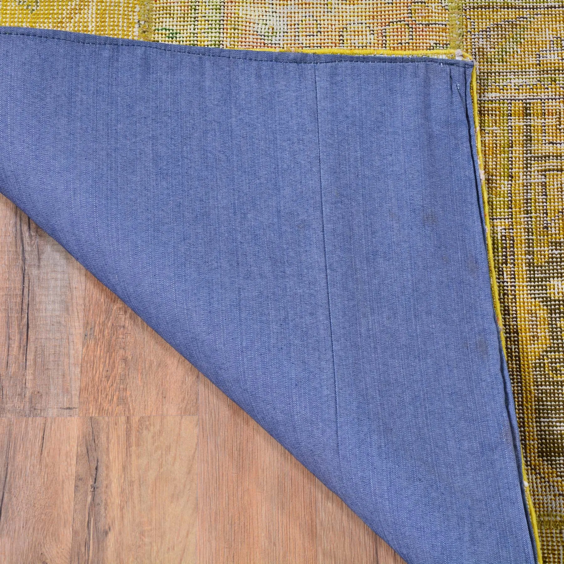 Hand-Knotted Modern Overdyed Patchwork Wool Handmade Rug (Size 5.1 X 6.11) Brral-738