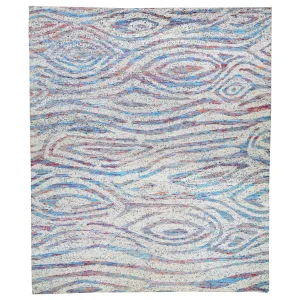 Hand-Knotted Modern Sari Silk Handmade Rug (Size 8.0 X 10.0) Brrsf-6117