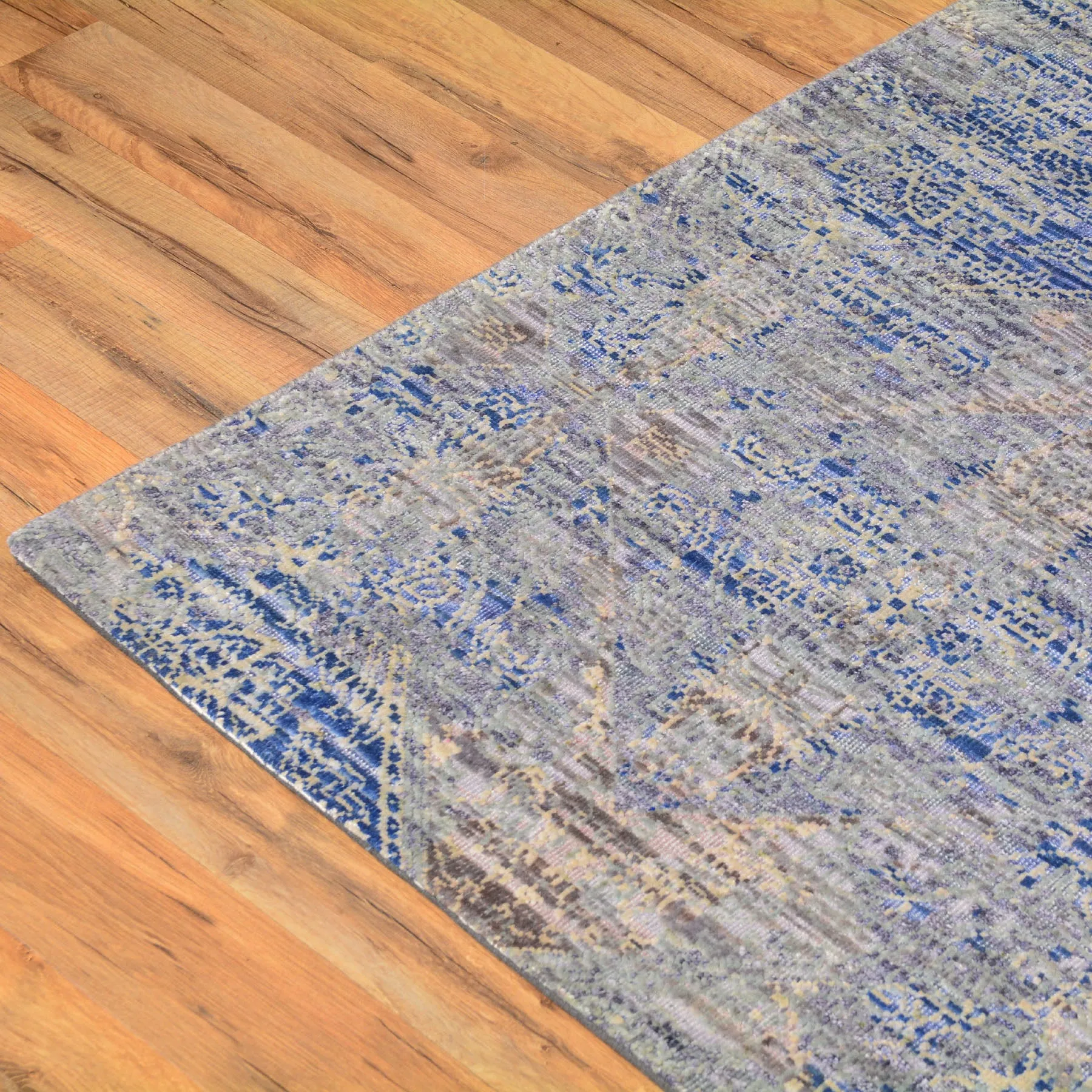 Hand-Knotted Modern Style Handmade Wool/Silk Rug (Size 8.0 X 10.0) Cwral-7479