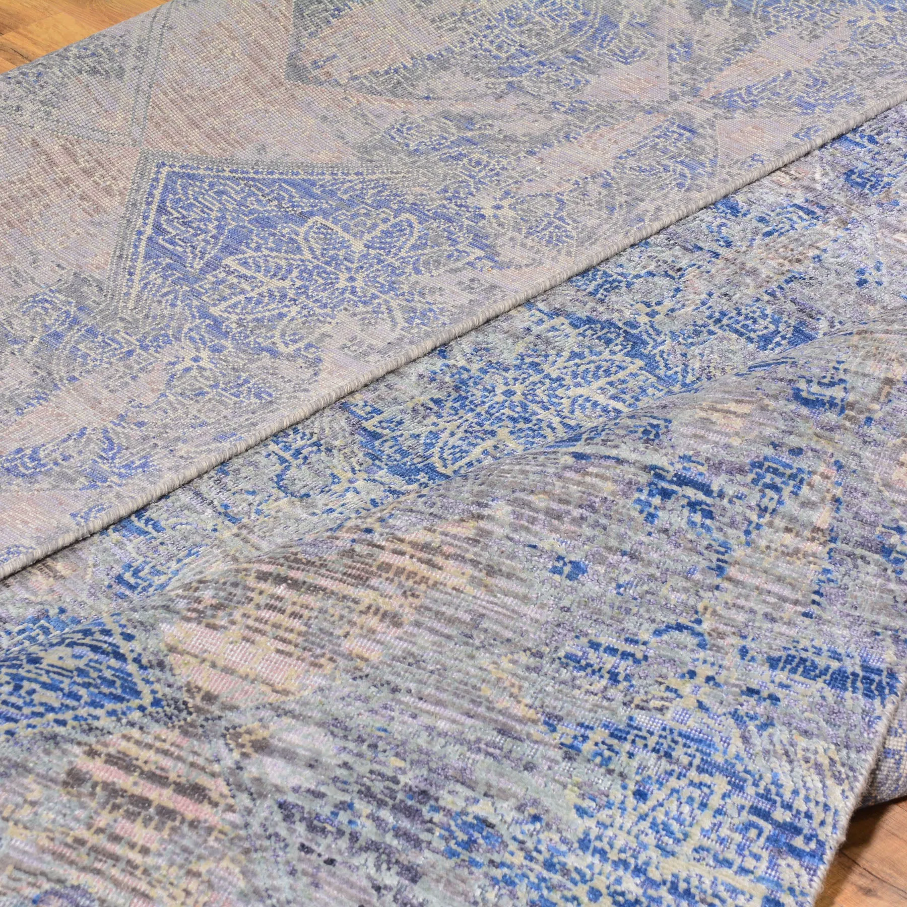 Hand-Knotted Modern Style Handmade Wool/Silk Rug (Size 8.0 X 10.0) Cwral-7479