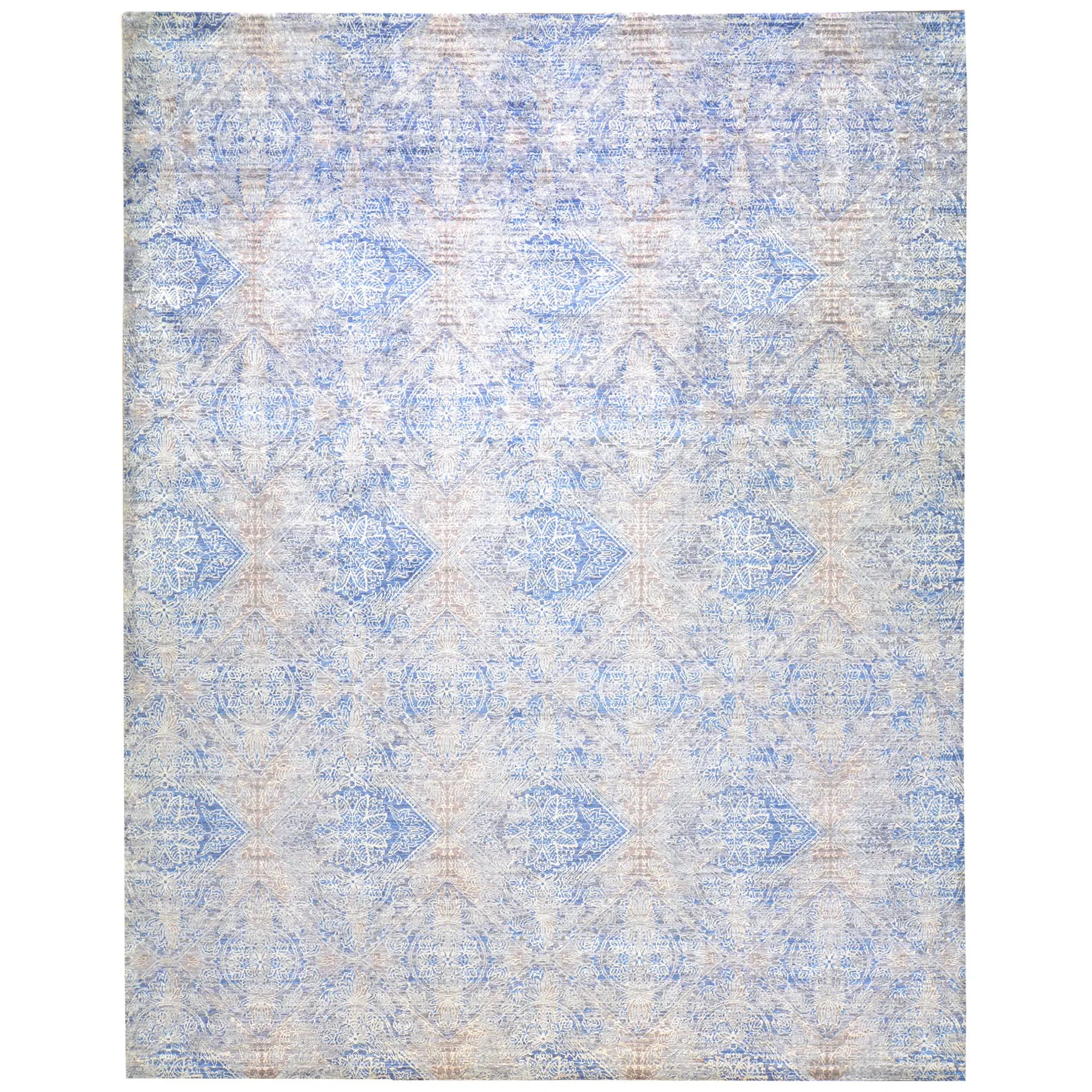 Hand-Knotted Modern Style Handmade Wool/Silk Rug (Size 8.0 X 10.0) Cwral-7479