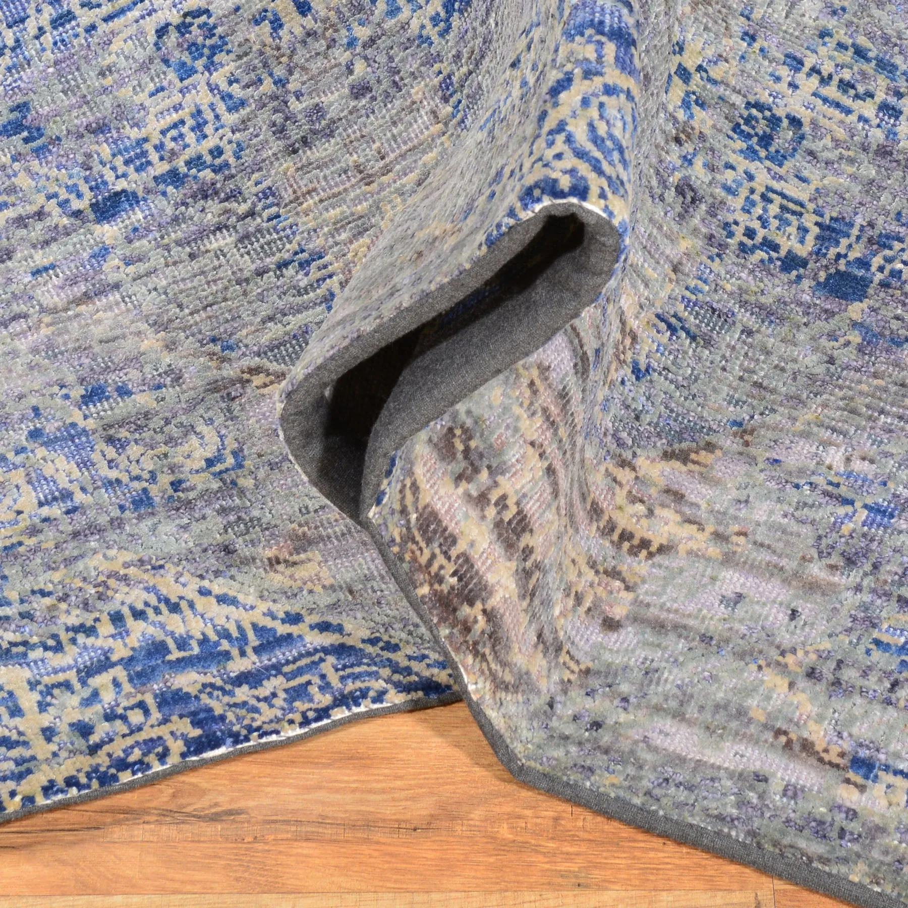Hand-Knotted Modern Style Handmade Wool/Silk Rug (Size 8.0 X 10.0) Cwral-7479