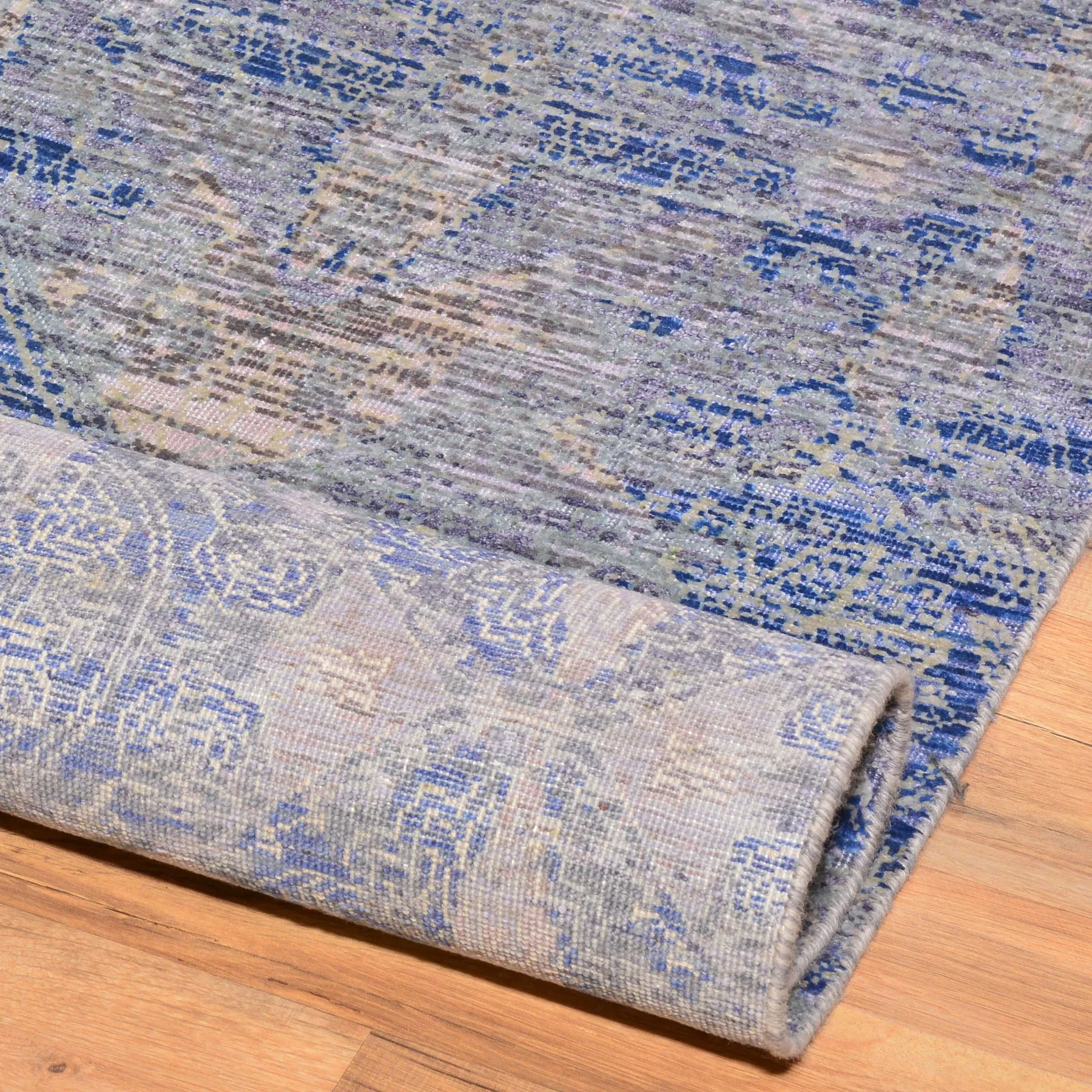 Hand-Knotted Modern Style Handmade Wool/Silk Rug (Size 8.0 X 10.0) Cwral-7479