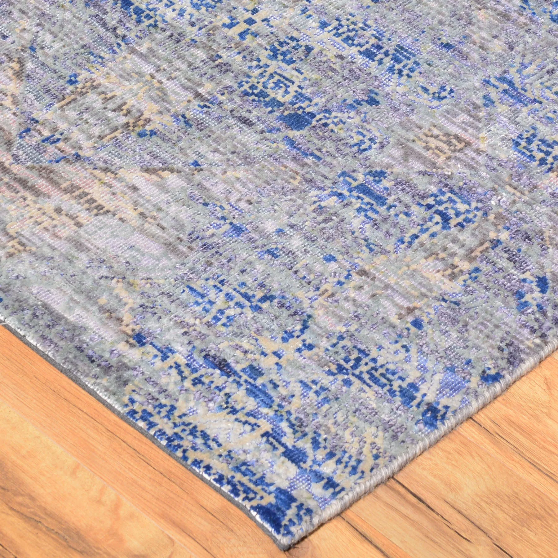 Hand-Knotted Modern Style Handmade Wool/Silk Rug (Size 8.0 X 10.0) Cwral-7479
