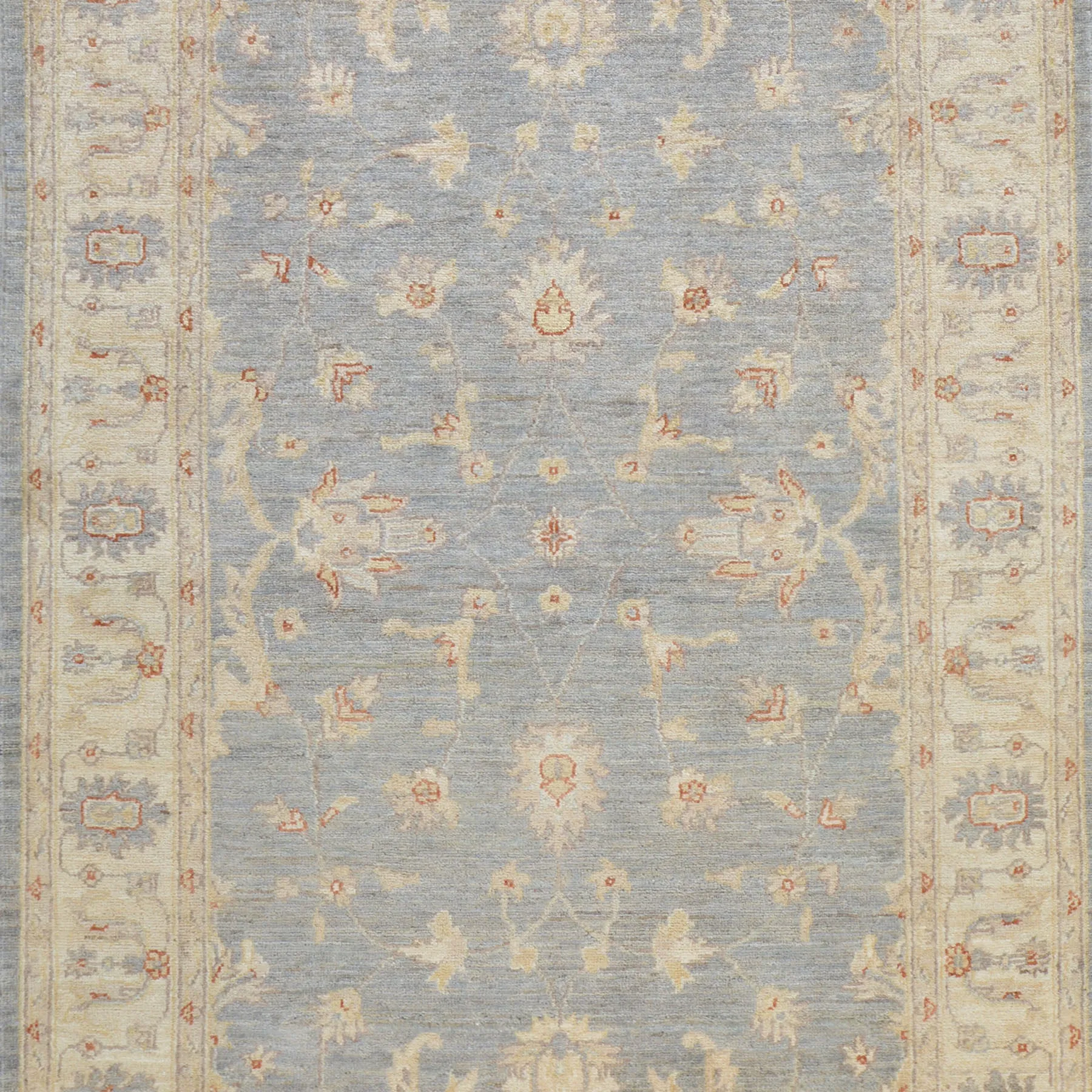 Hand-Knotted Oriental Afghan Chobi Oushak Design Wool Handmade Rug (Size 4.2 X 6.0) Cwral-6630