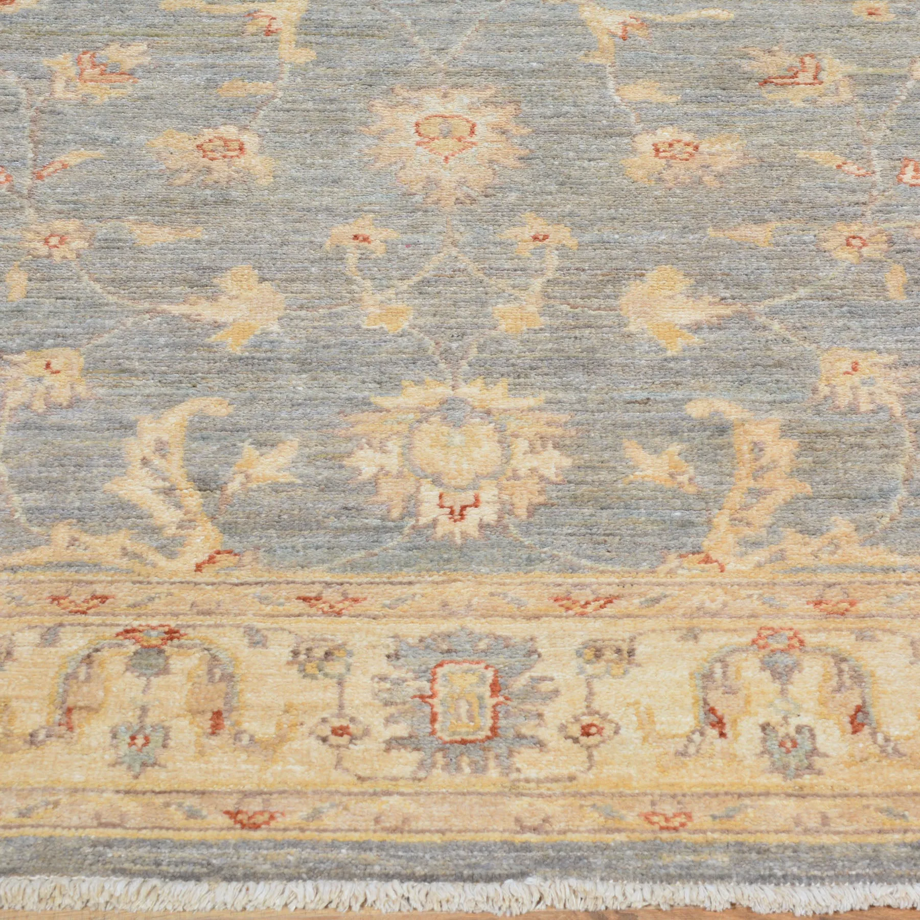 Hand-Knotted Oriental Afghan Chobi Oushak Design Wool Handmade Rug (Size 4.2 X 6.0) Cwral-6630