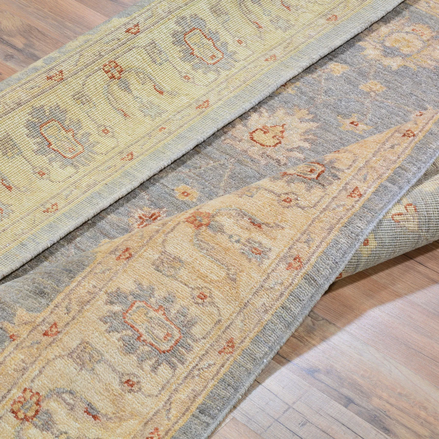 Hand-Knotted Oriental Afghan Chobi Oushak Design Wool Handmade Rug (Size 4.2 X 6.0) Cwral-6630