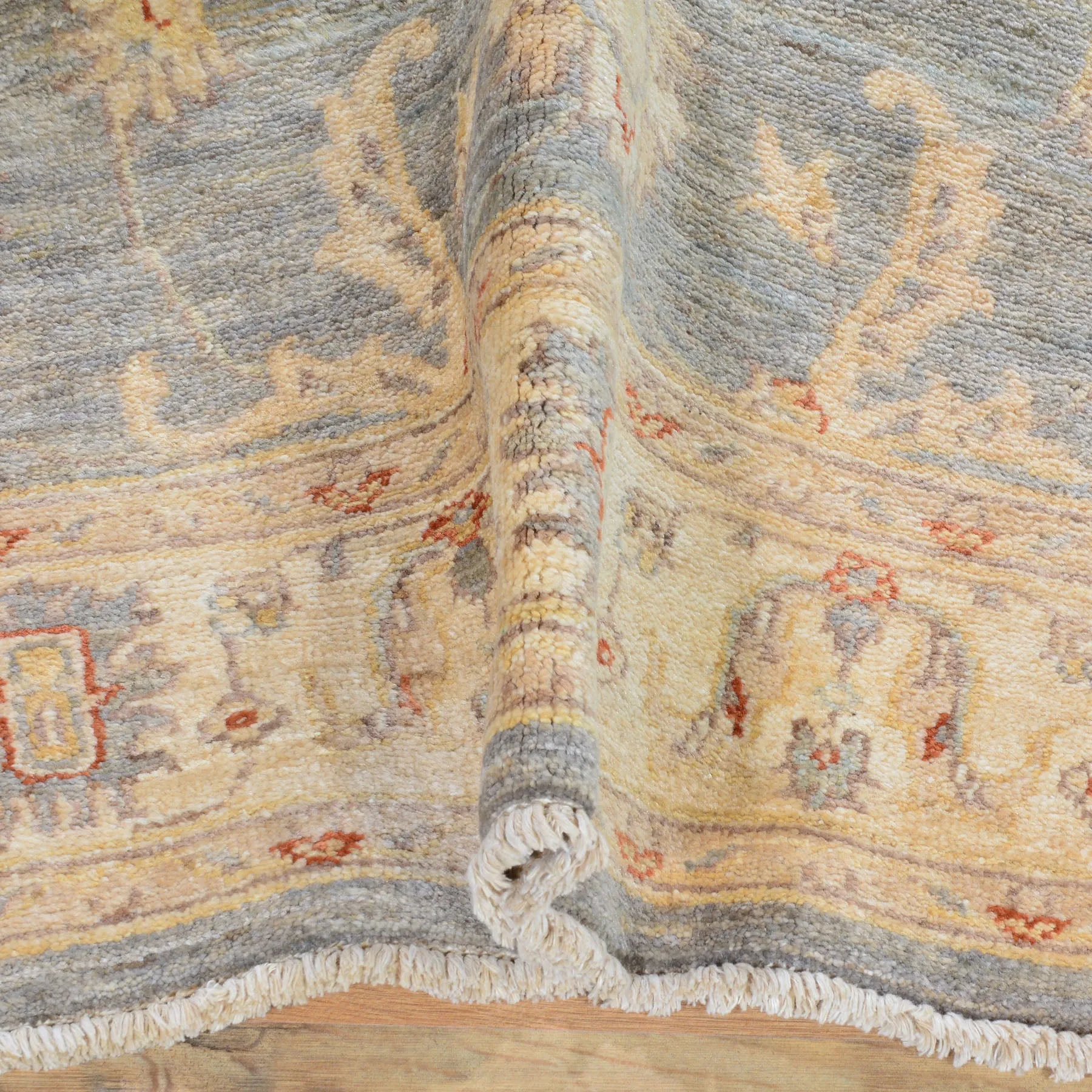 Hand-Knotted Oriental Afghan Chobi Oushak Design Wool Handmade Rug (Size 4.2 X 6.0) Cwral-6630