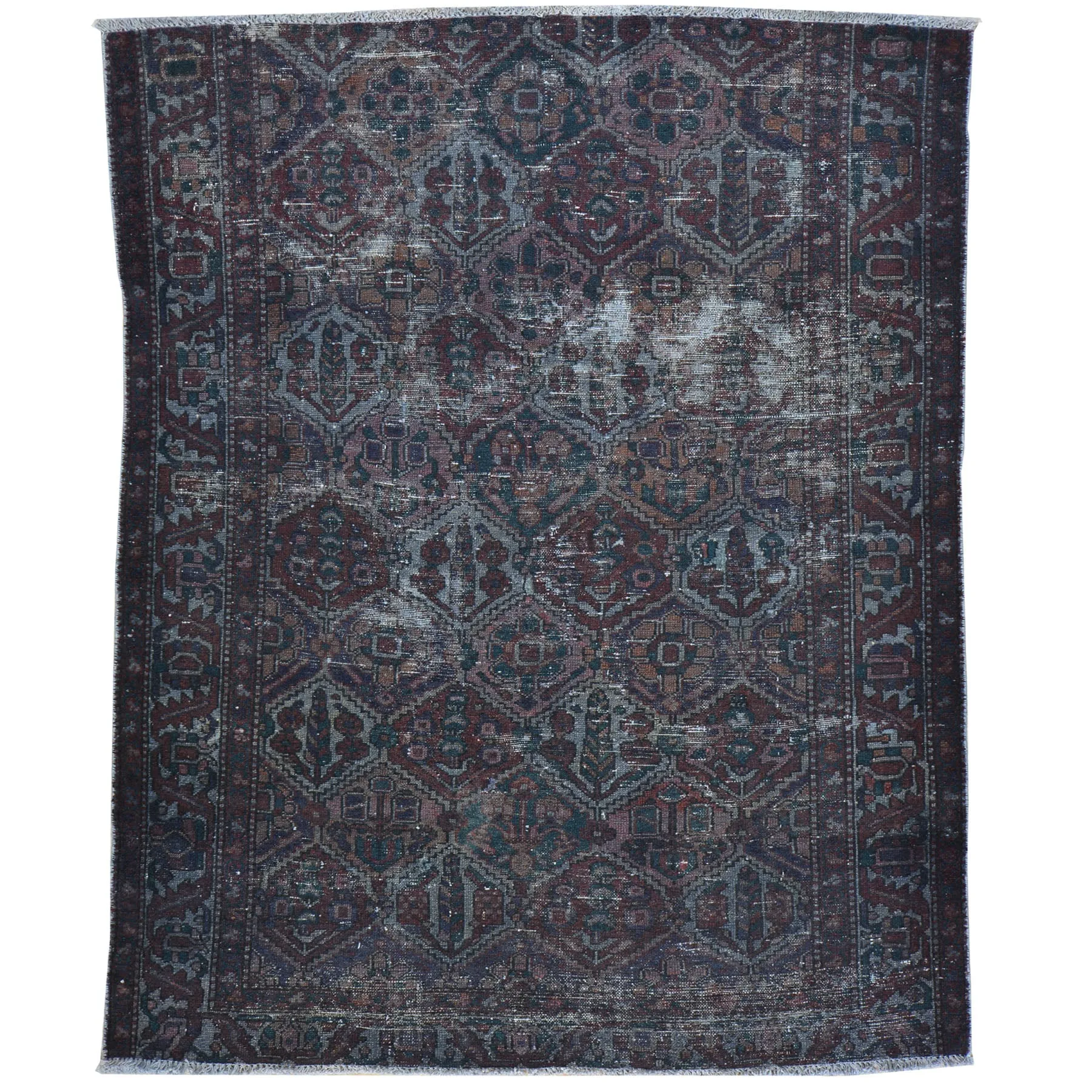 Hand-Knotted Oriental Overdyed Handmade Wool Rug (Size 5.0 X 6.0) Cwral-9102