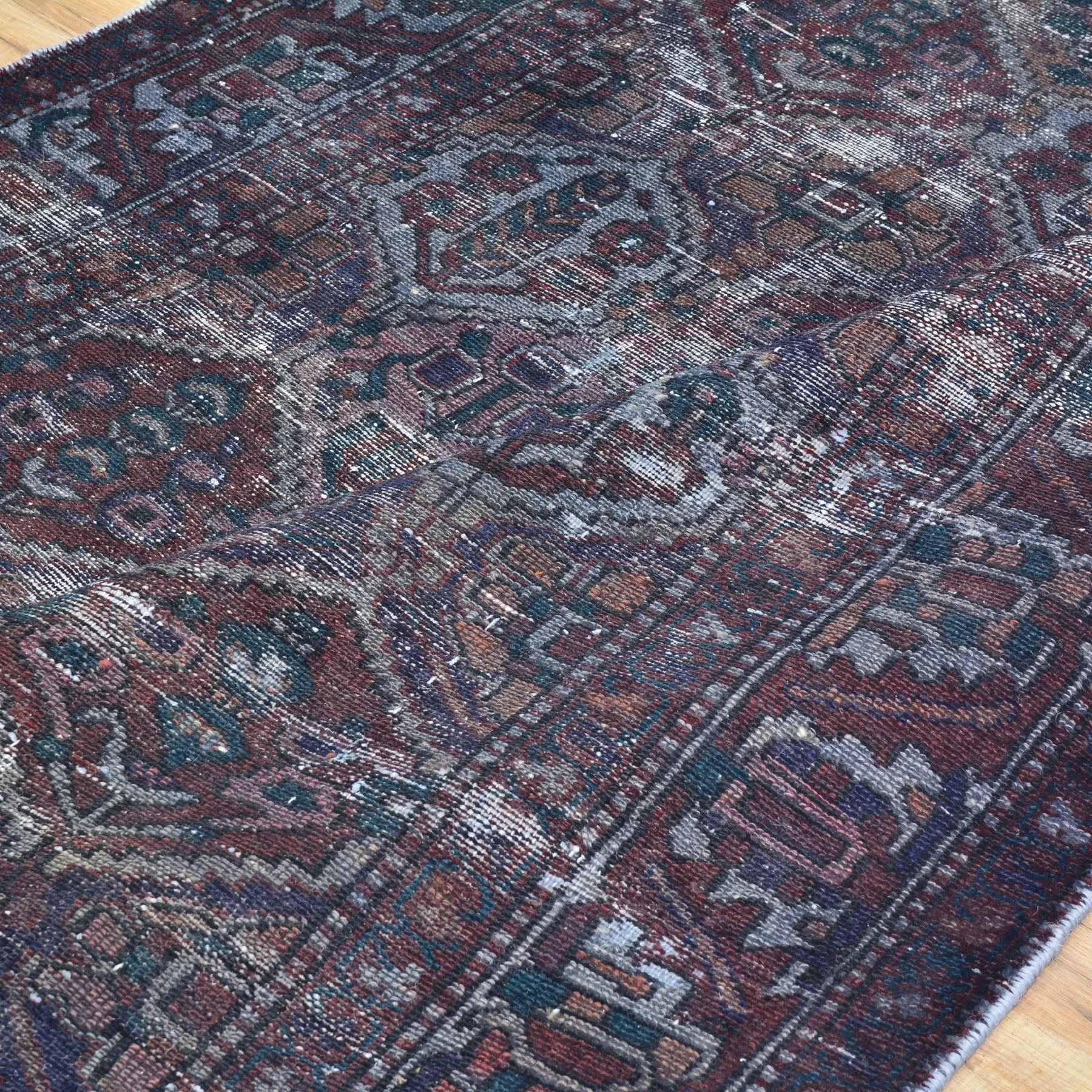 Hand-Knotted Oriental Overdyed Handmade Wool Rug (Size 5.0 X 6.0) Cwral-9102