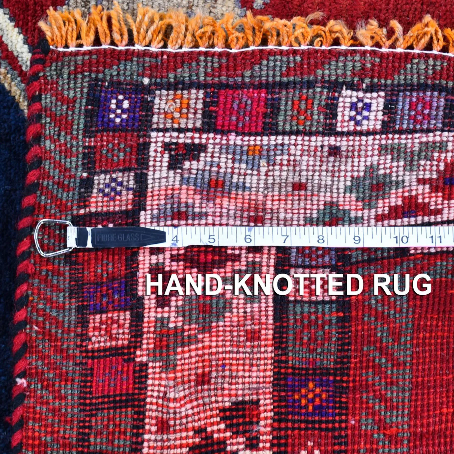 Hand-Knotted Oriental Persian Shiraz Tribal Handmade Wool Rug (Size 4.0 X 7.4) Cwral-8871