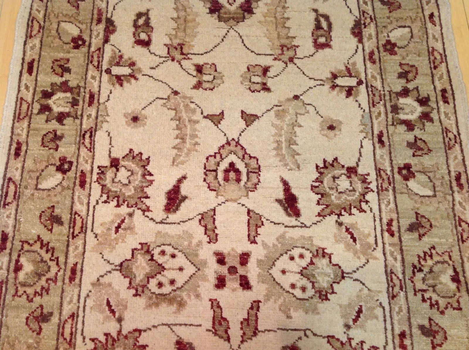 Hand-Knotted Oriental Peshawar Chobi Floral Design 100% Wool Rug (Size 2.8 X 10.2) Brral-1524