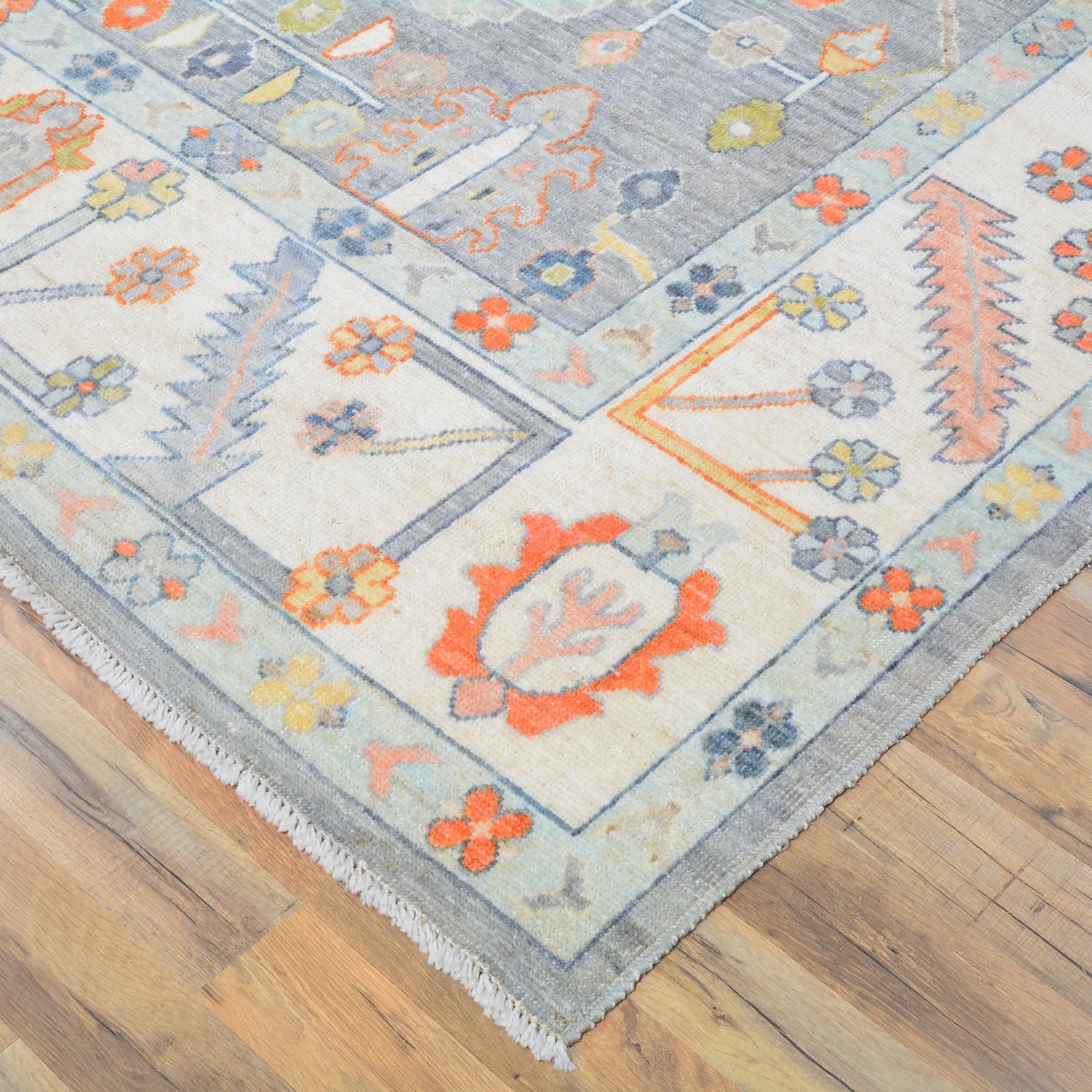 Hand-Knotted Oriental Peshawar Oushak Design Wool Handmade Rug (Size 9. X 12.0) Cwral-10059