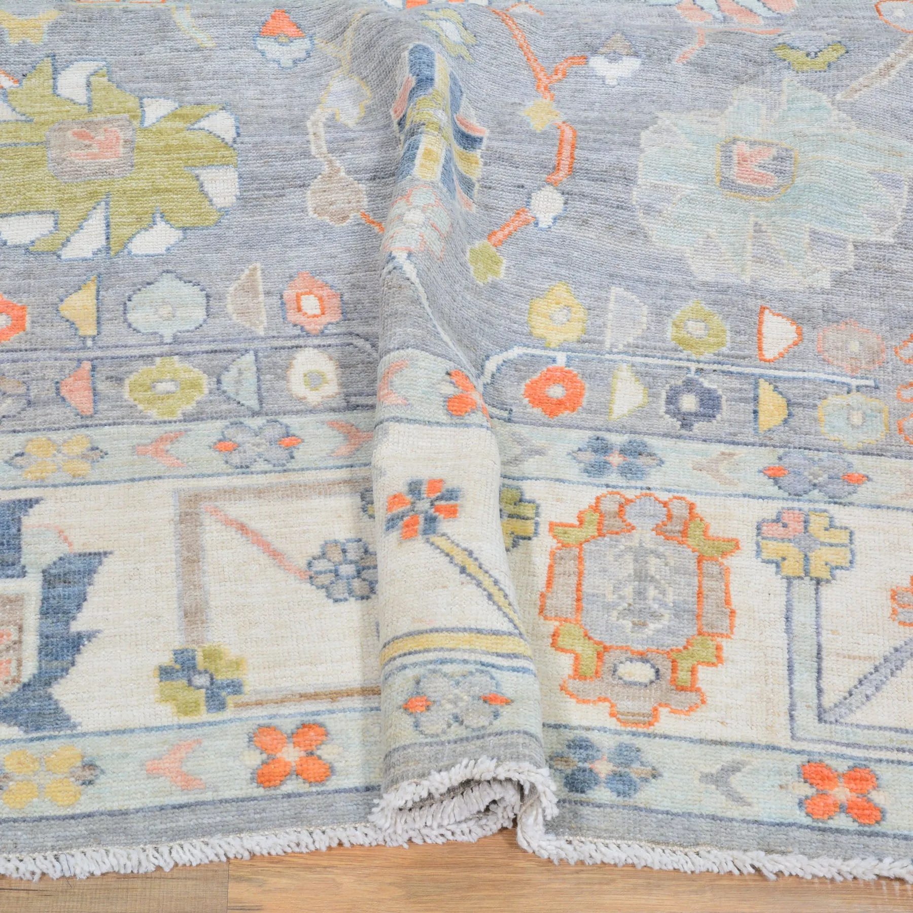 Hand-Knotted Oriental Peshawar Oushak Design Wool Handmade Rug (Size 9. X 12.0) Cwral-10059