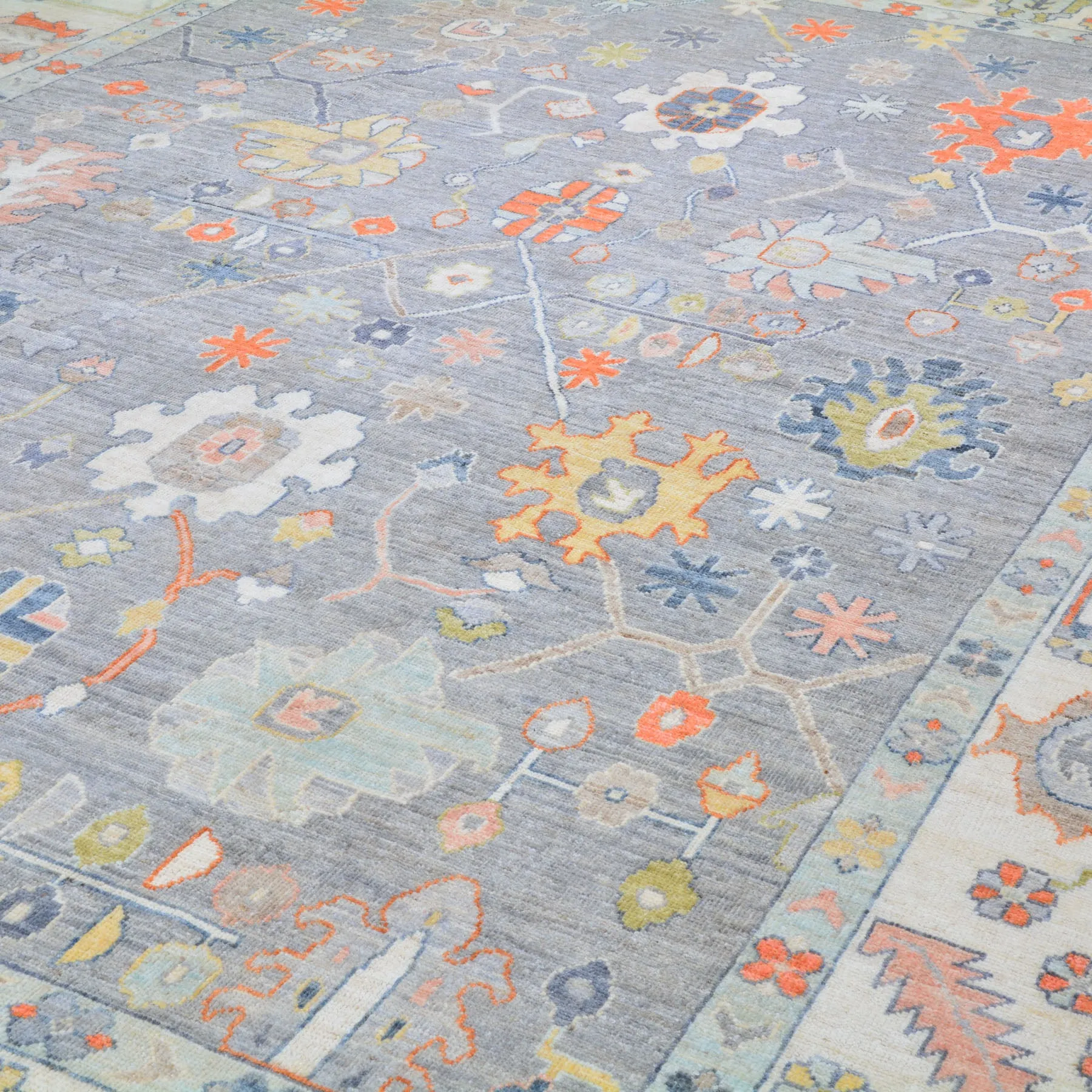 Hand-Knotted Oriental Peshawar Oushak Design Wool Handmade Rug (Size 9. X 12.0) Cwral-10059