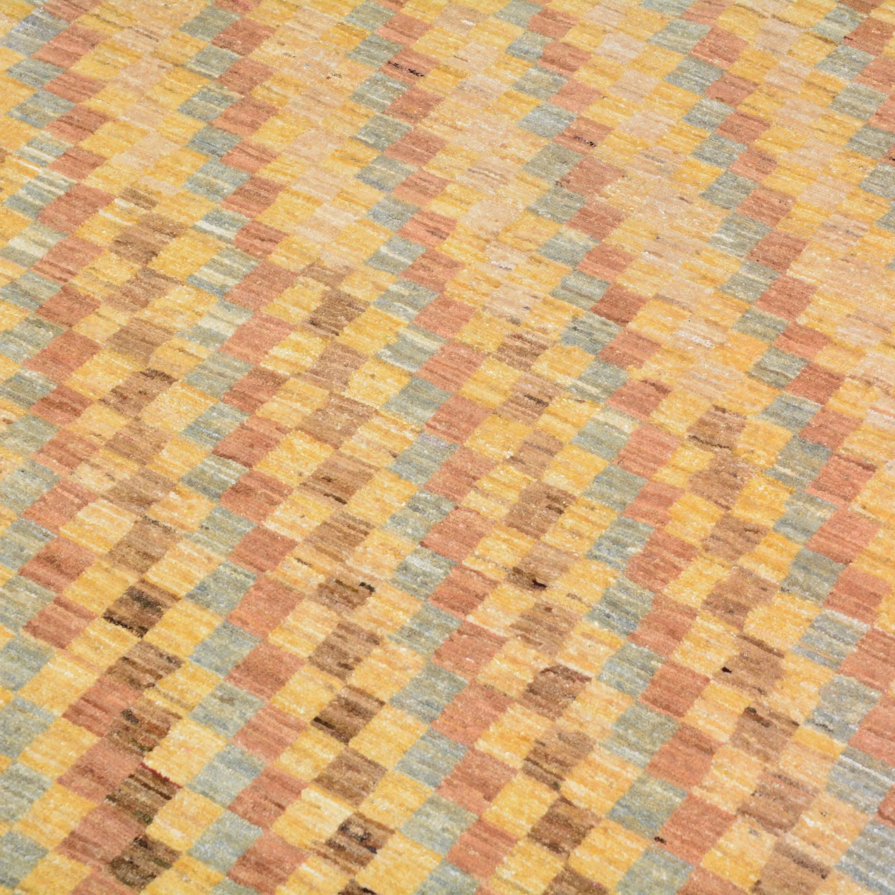 Hand-Knotted Oriental Peshawar Striped Design Gabbeh Wool Rug (Size 3.6 X 4.8) Brral-435