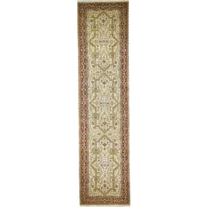 Hand-Knotted Oriental Tribal Design Handmade New Zealand Wool (Size 3.3 X 13.4) Brrsf-201