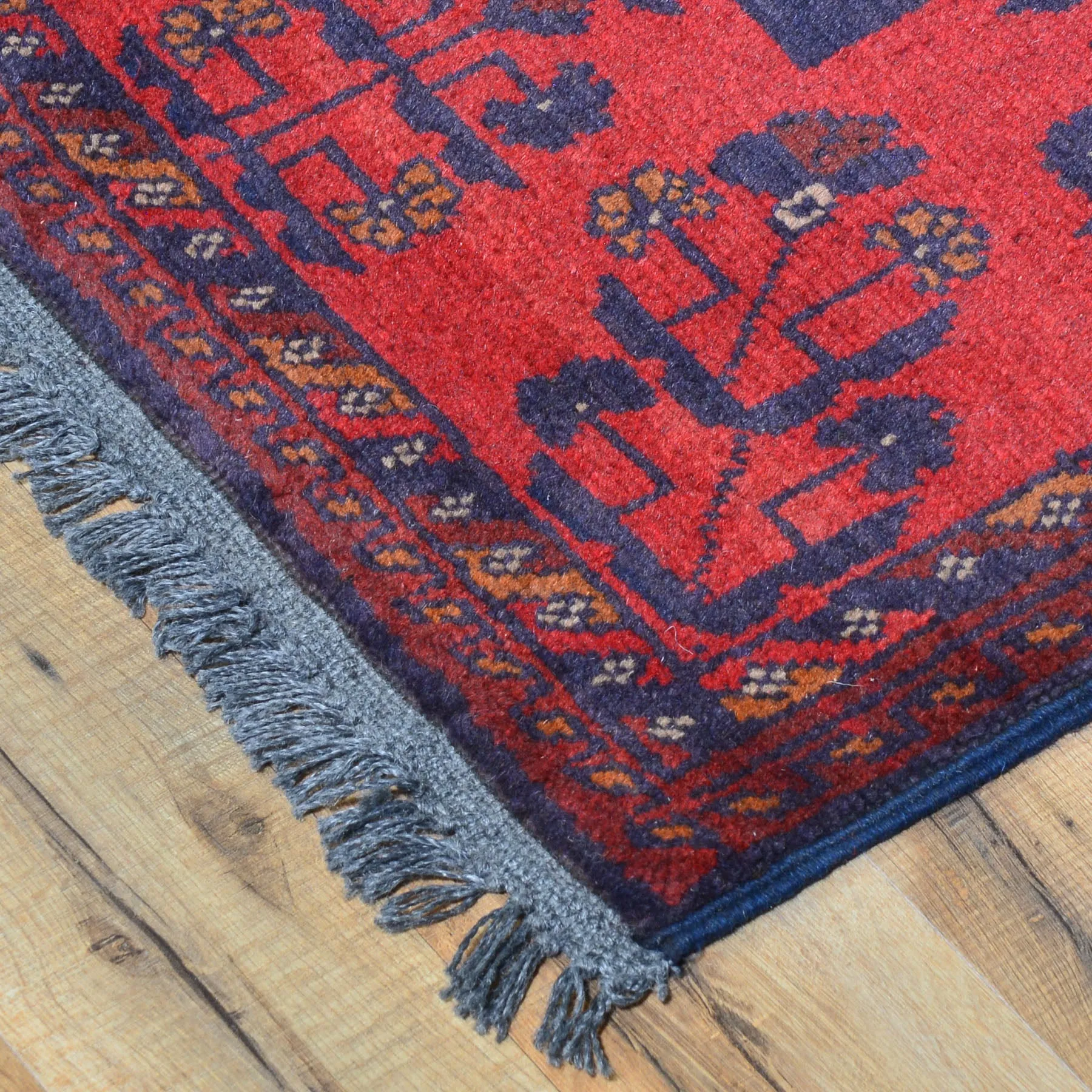 Hand-Knotted Oriental Tribal Turkoman Handmade 100% Wool Rug (Size 1.8 X 3.7) Cwral-7968