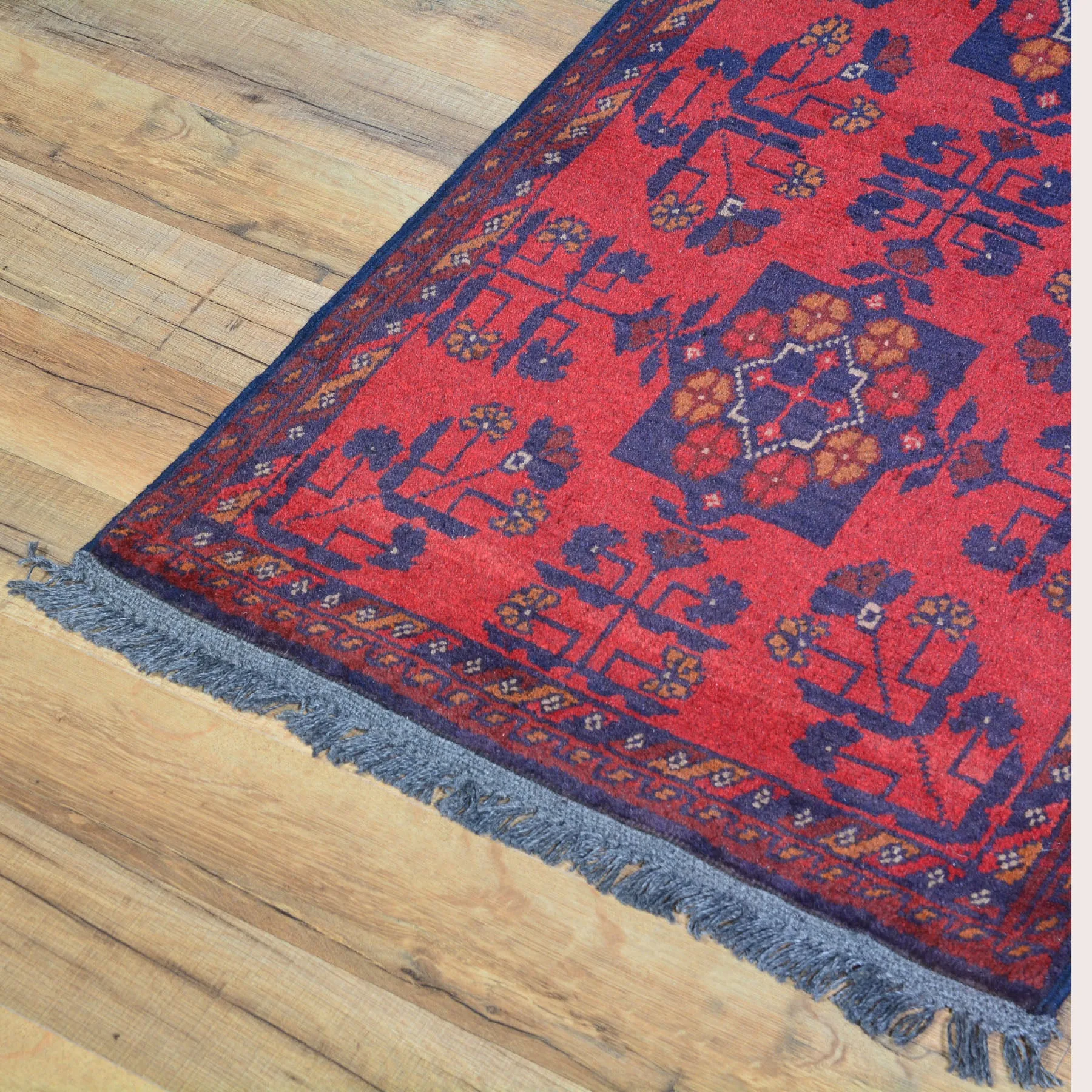 Hand-Knotted Oriental Tribal Turkoman Handmade 100% Wool Rug (Size 1.8 X 3.7) Cwral-7968