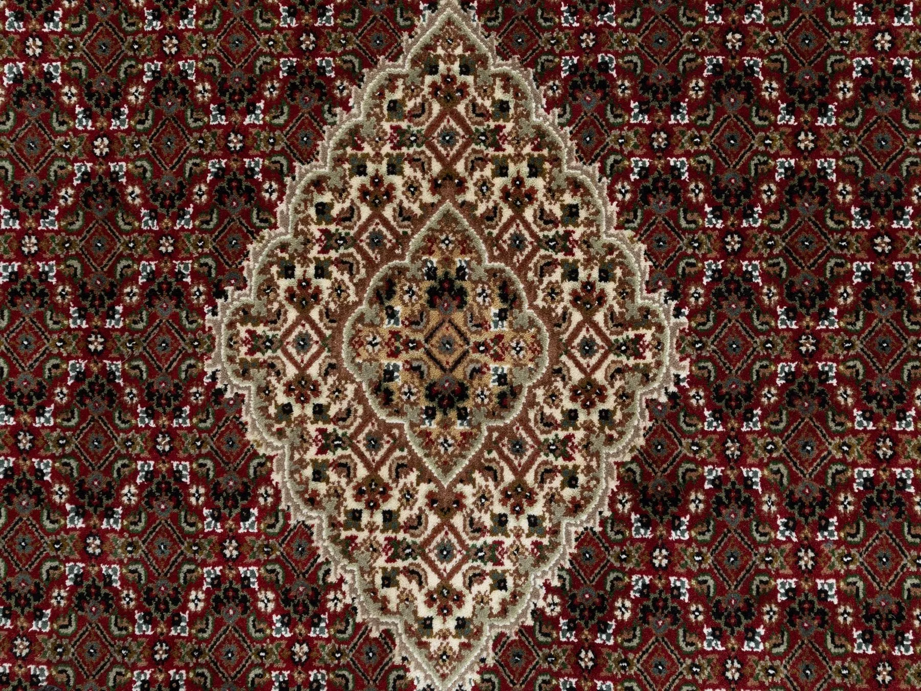Hand-Knotted Oriental Wool & Silk Mahi Design Handmade Round Rug (Size 6.0 X 6.0) Cwral-11058