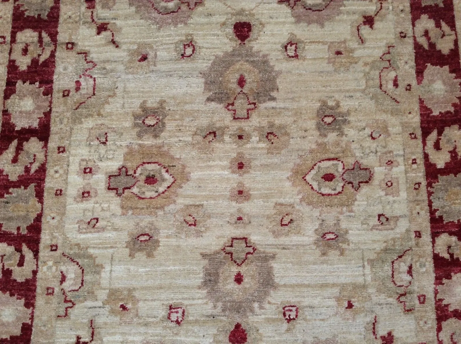 Hand-Knotted Oushak Design Chobi Rug Traditional 100% Wool (Size 3.1 X 9.7) Brrsf-393