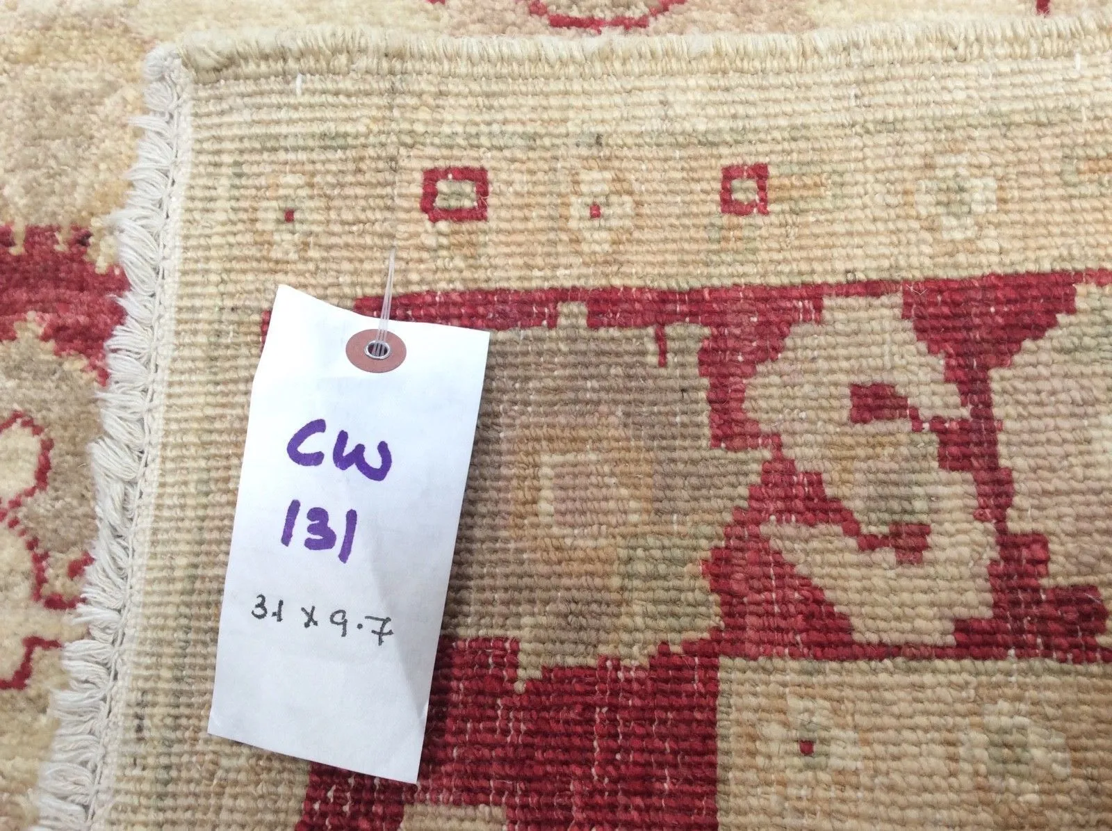 Hand-Knotted Oushak Design Chobi Rug Traditional 100% Wool (Size 3.1 X 9.7) Brrsf-393