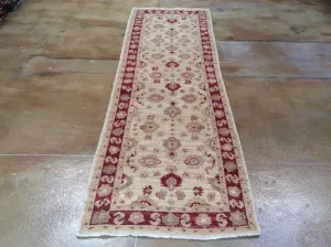 Hand-Knotted Oushak Design Chobi Rug Traditional 100% Wool (Size 3.1 X 9.7) Brrsf-393