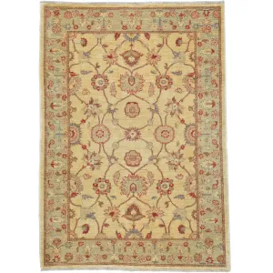 Hand-Knotted  Oushak Traditional Design Wool Chobi Rug (Size 4.1 X 5.8) Brral-597