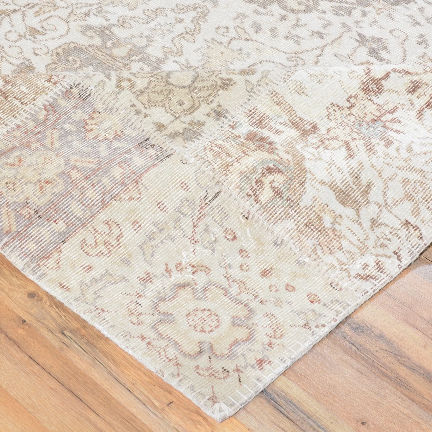 Hand-Knotted Over-dyed Patch Work 100% Wool Rug (Size 8.0 X 10.1) Brral-6165