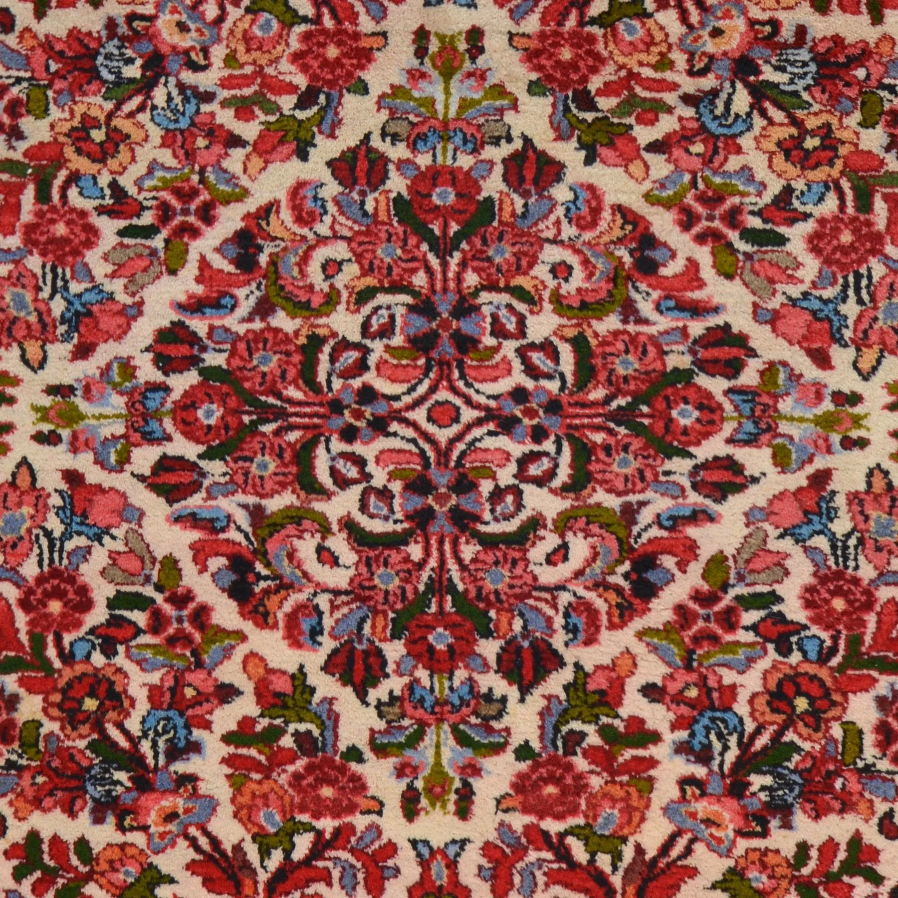 Hand-Knotted Persian Hamadan Wool Geometric Design Rug (Size 4.10 X 7.6) Brral-6552