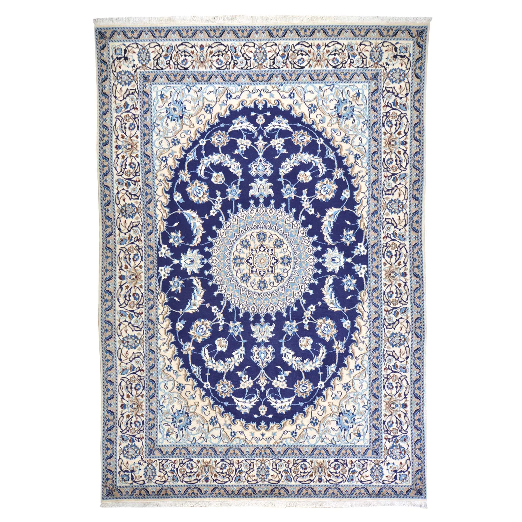 Hand-Knotted Persian Handmade Tribal Nain Design Rug (Size 6.0 X 9.0) Cwral-315