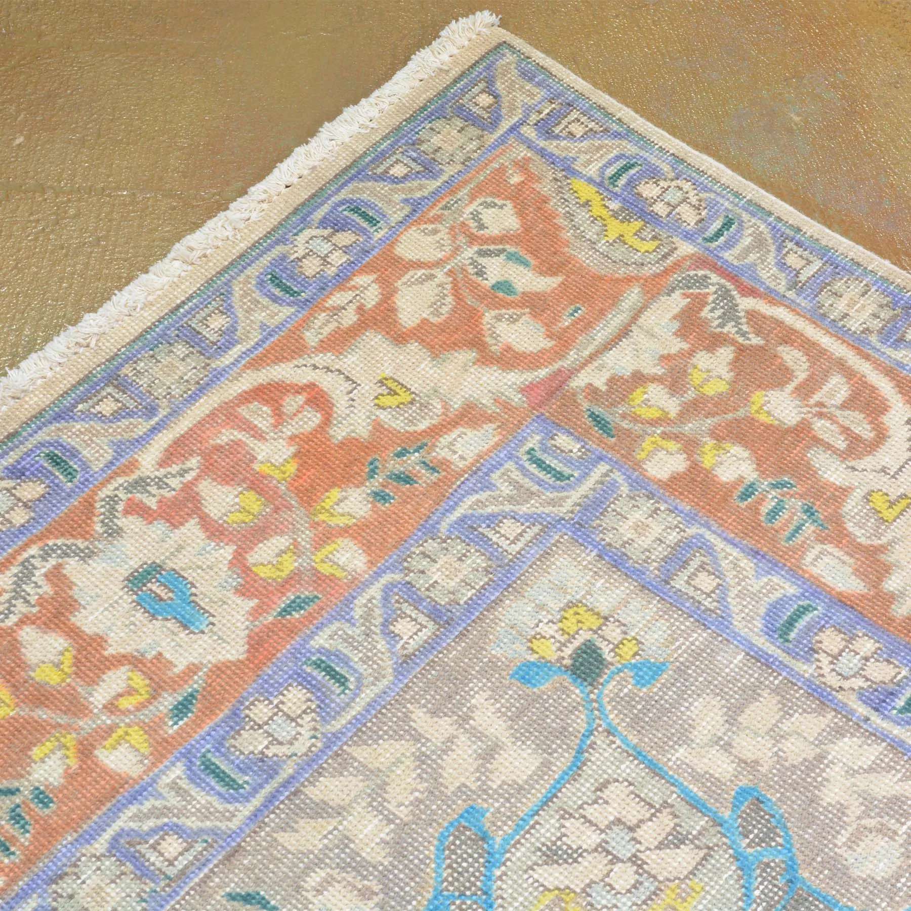 Hand-Knotted Persian Low Pile Wool Handmade Rug (Size 6.8 X 9.8) Brrsf-1269