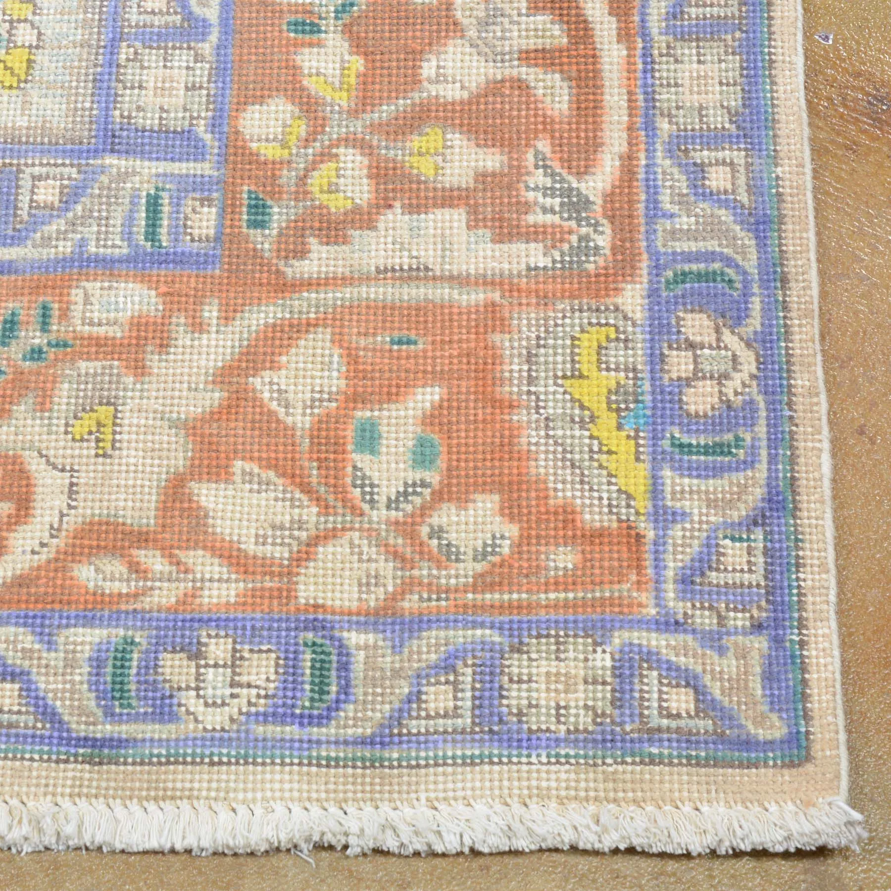 Hand-Knotted Persian Low Pile Wool Handmade Rug (Size 6.8 X 9.8) Brrsf-1269