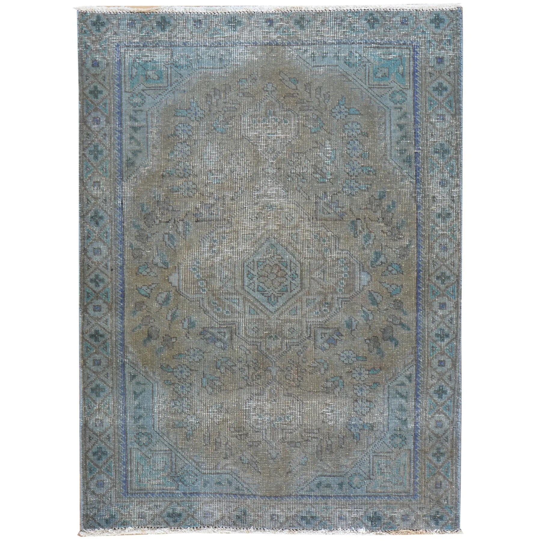 Hand-Knotted Persian Overdyed Traditional Design Handmade Wool Rug (Size 3.3 X 4.5) Brral-93