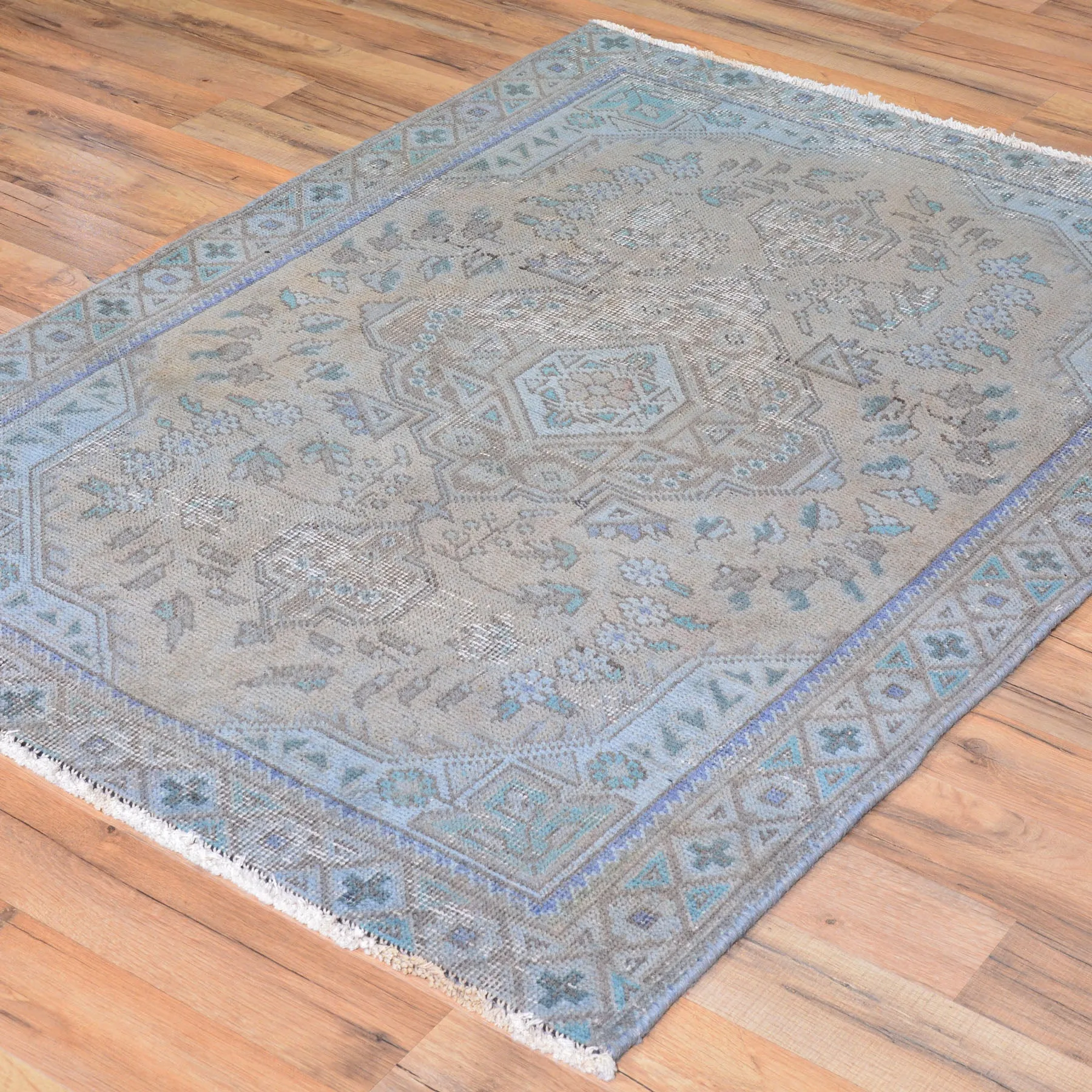 Hand-Knotted Persian Overdyed Traditional Design Handmade Wool Rug (Size 3.3 X 4.5) Brral-93