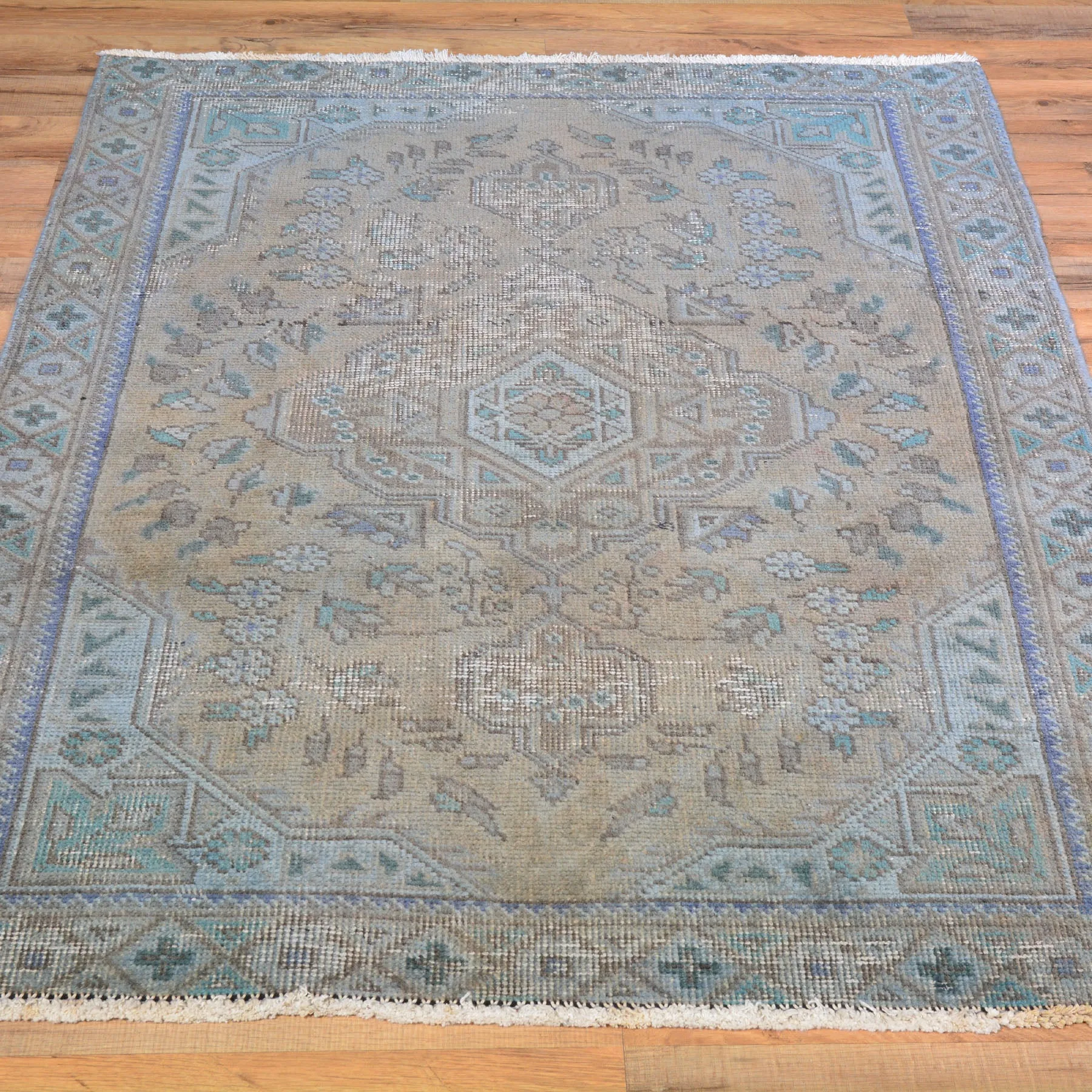 Hand-Knotted Persian Overdyed Traditional Design Handmade Wool Rug (Size 3.3 X 4.5) Brral-93