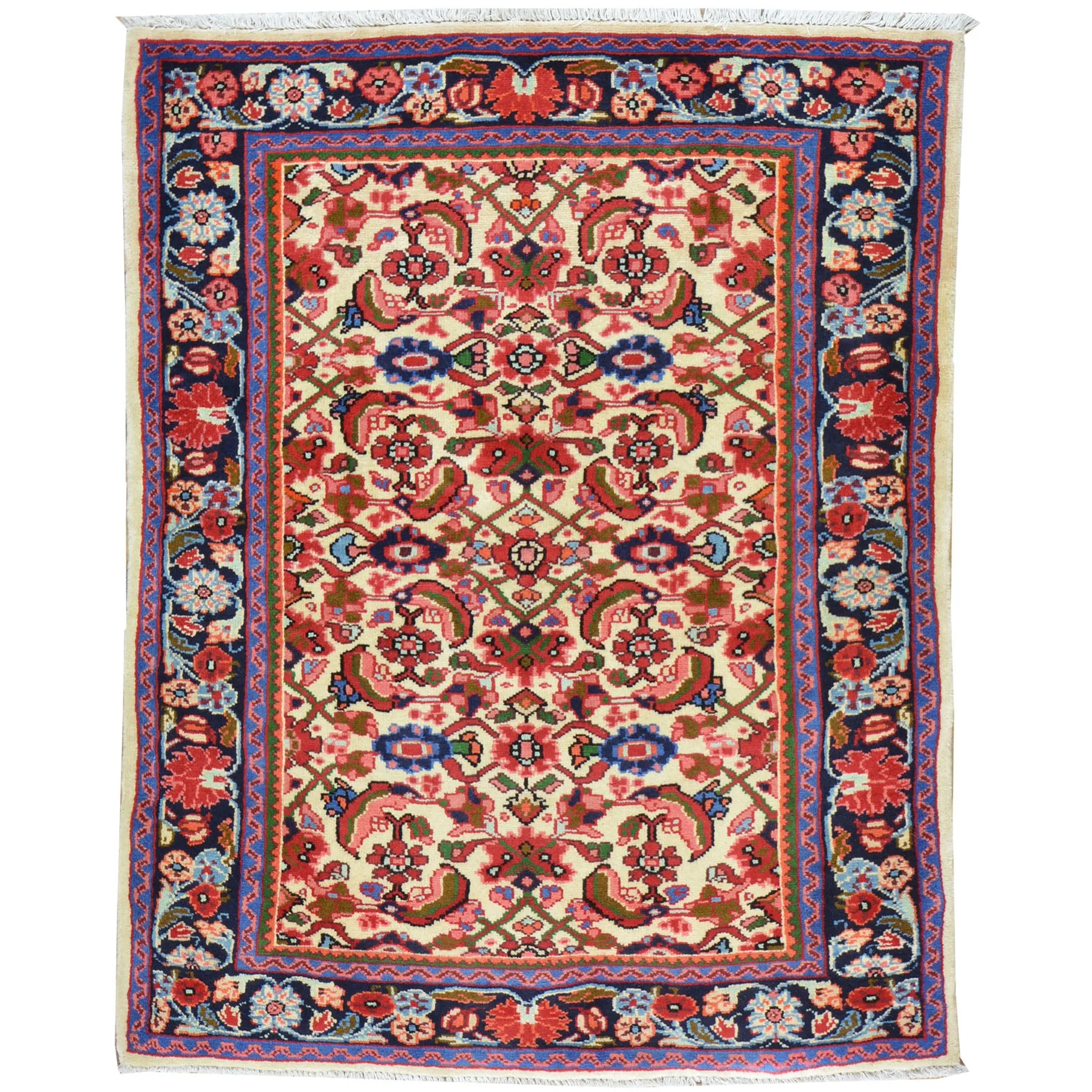 Hand-Knotted Persian Tribal Design Handmade Wool Rug (Size 3.4 X 4.4) Cwral-7749