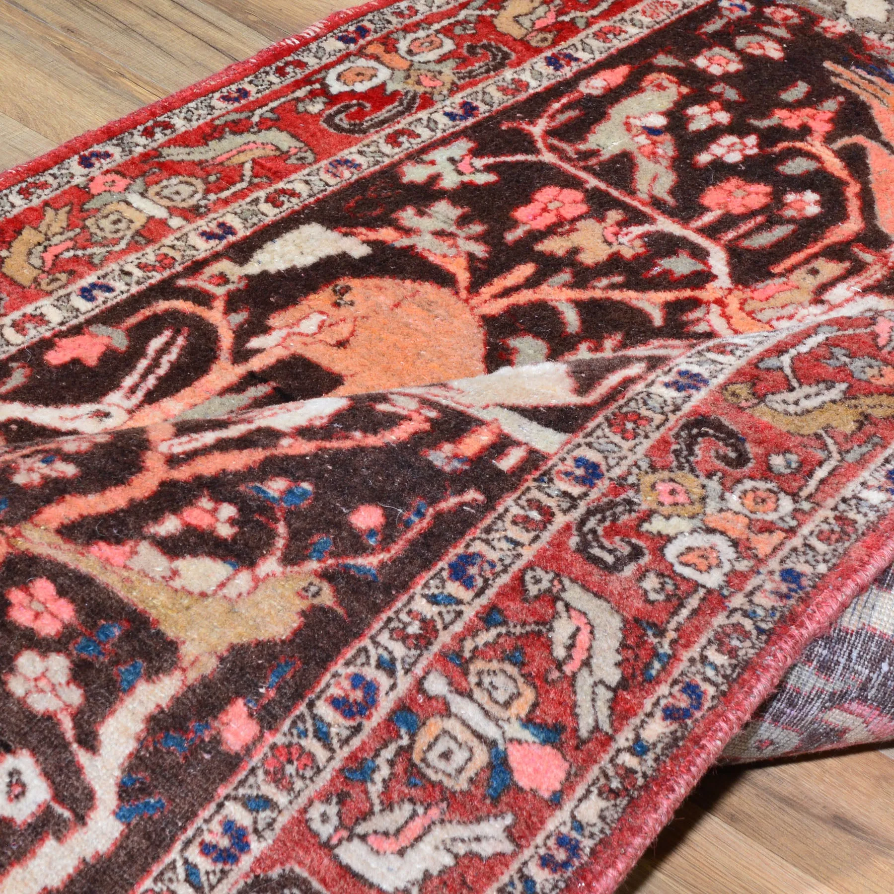 Hand-Knotted Persian Tribal Pictorial Design Wool Rug (Size 4.4 X 6.4) Cwral-7929