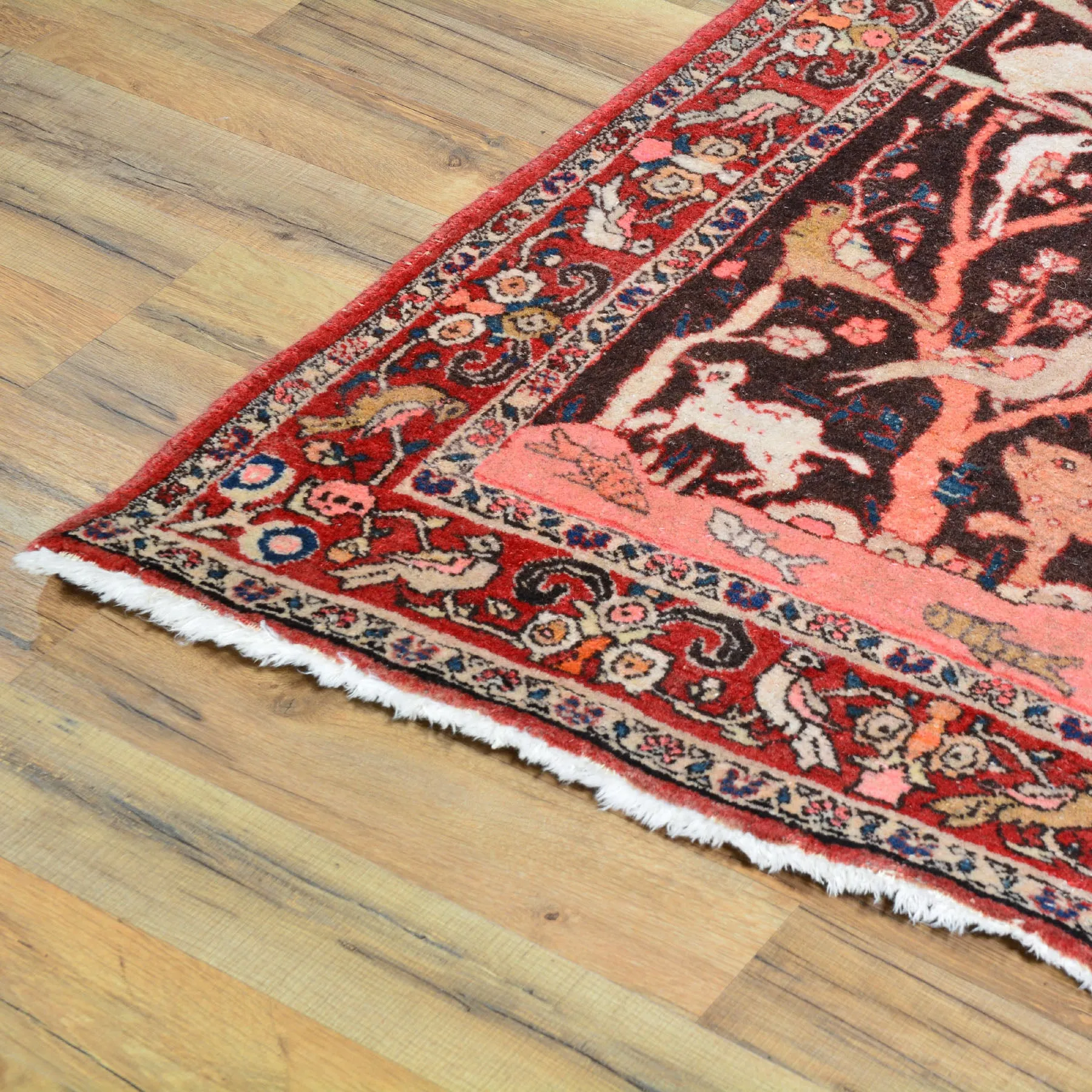 Hand-Knotted Persian Tribal Pictorial Design Wool Rug (Size 4.4 X 6.4) Cwral-7929