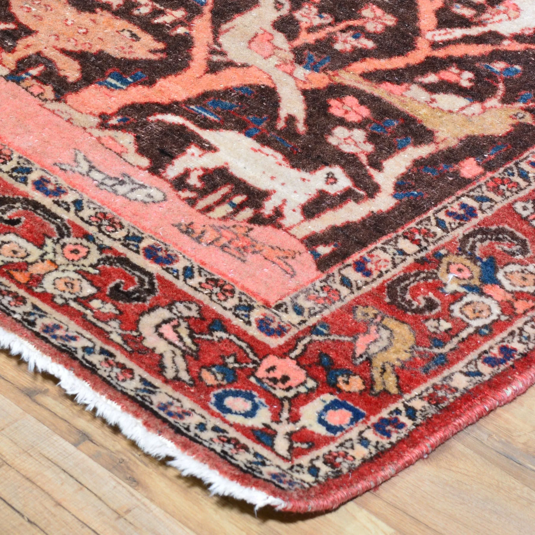 Hand-Knotted Persian Tribal Pictorial Design Wool Rug (Size 4.4 X 6.4) Cwral-7929