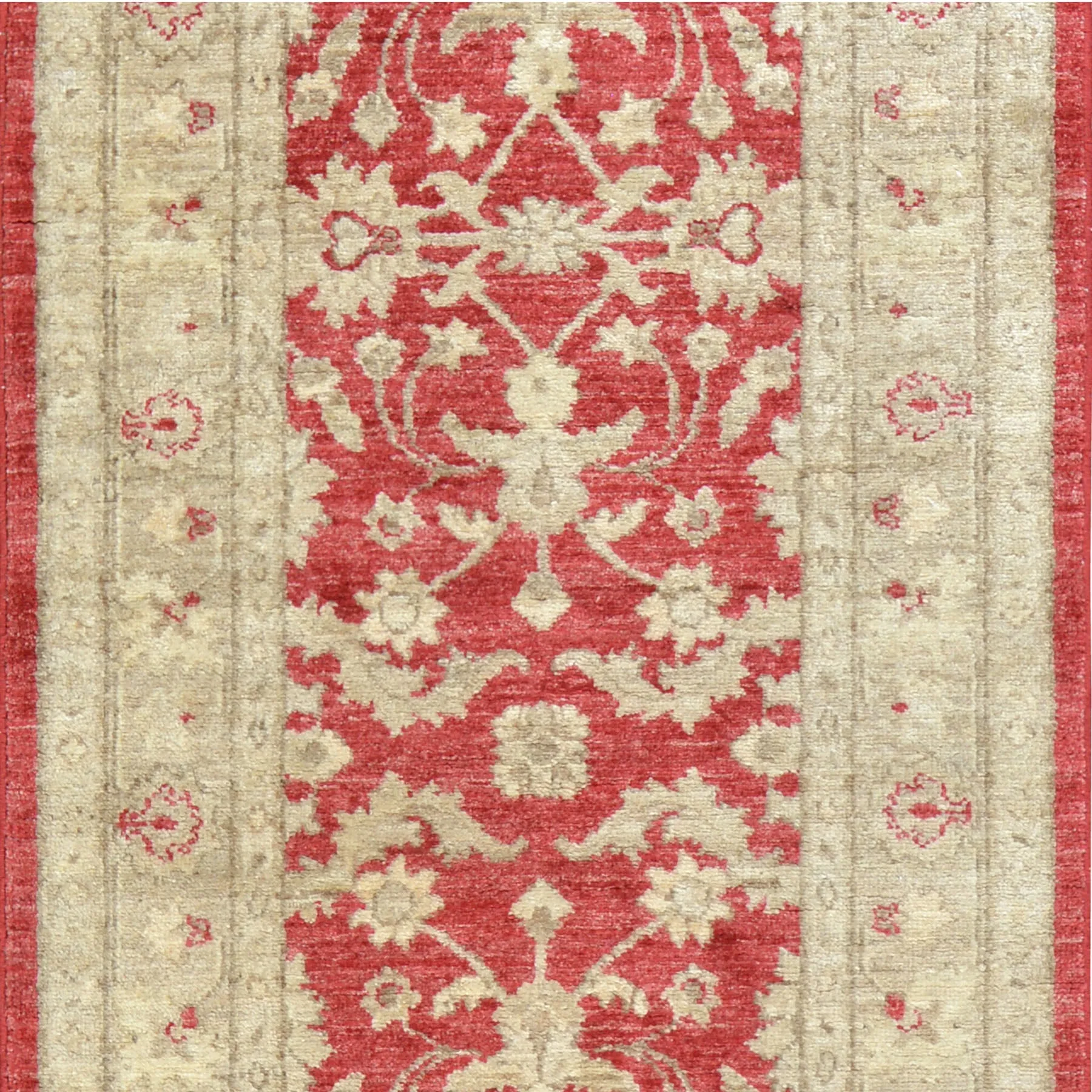Hand-Knotted Peshawar Chobi Design 100% Wool Rug (Size 2.6 X 9.5) Brral-1755