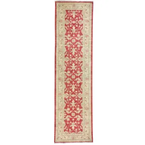 Hand-Knotted Peshawar Chobi Design 100% Wool Rug (Size 2.6 X 9.5) Brral-1755