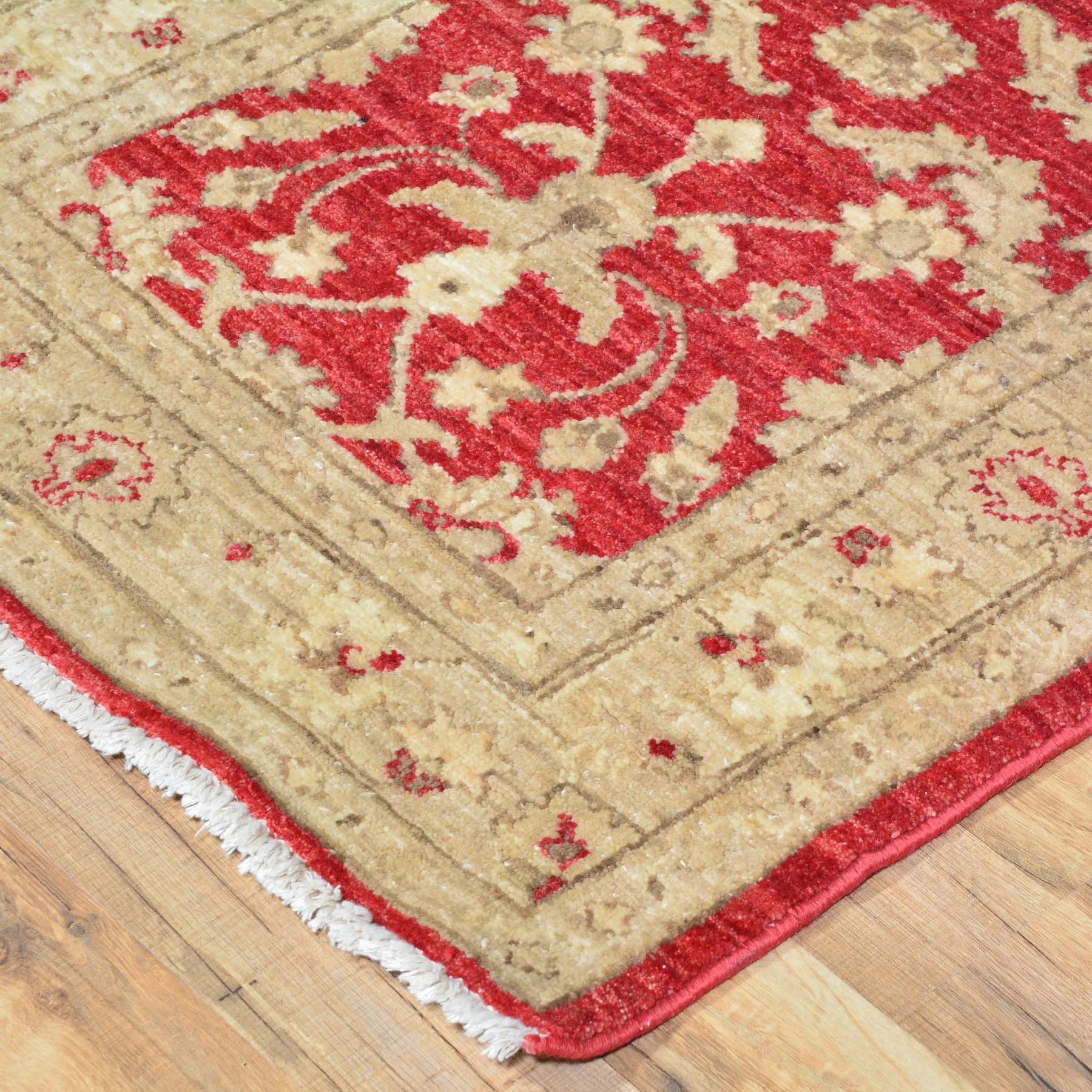Hand-Knotted Peshawar Chobi Design 100% Wool Rug (Size 2.6 X 9.5) Brral-1755