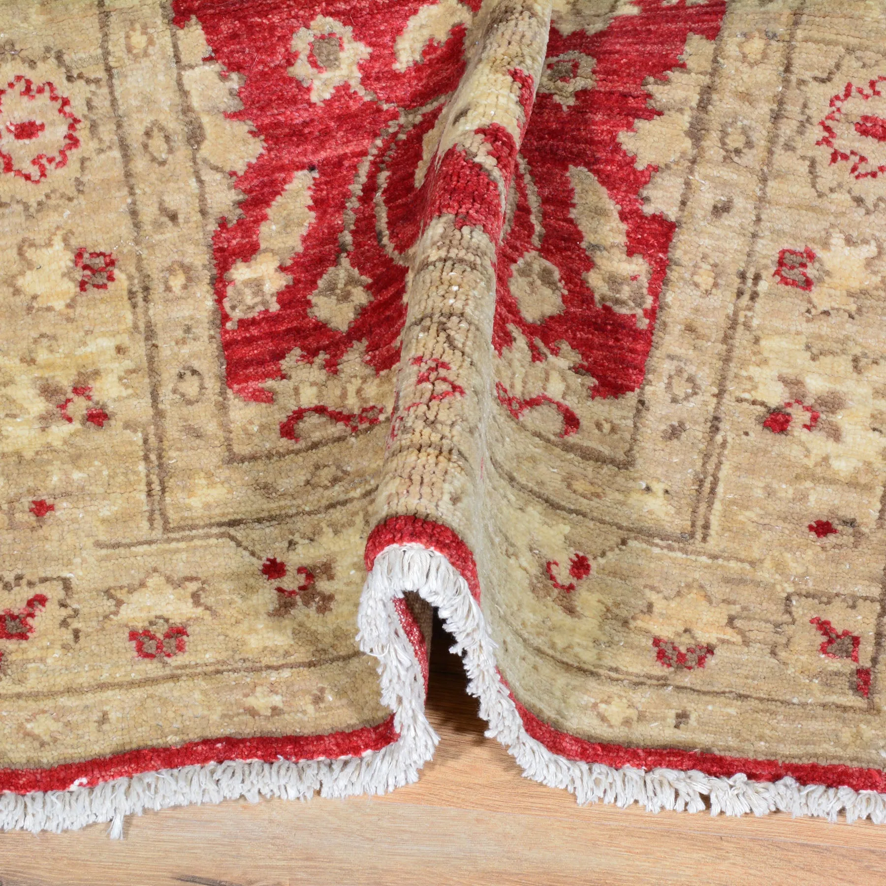 Hand-Knotted Peshawar Chobi Design 100% Wool Rug (Size 2.6 X 9.5) Brral-1755
