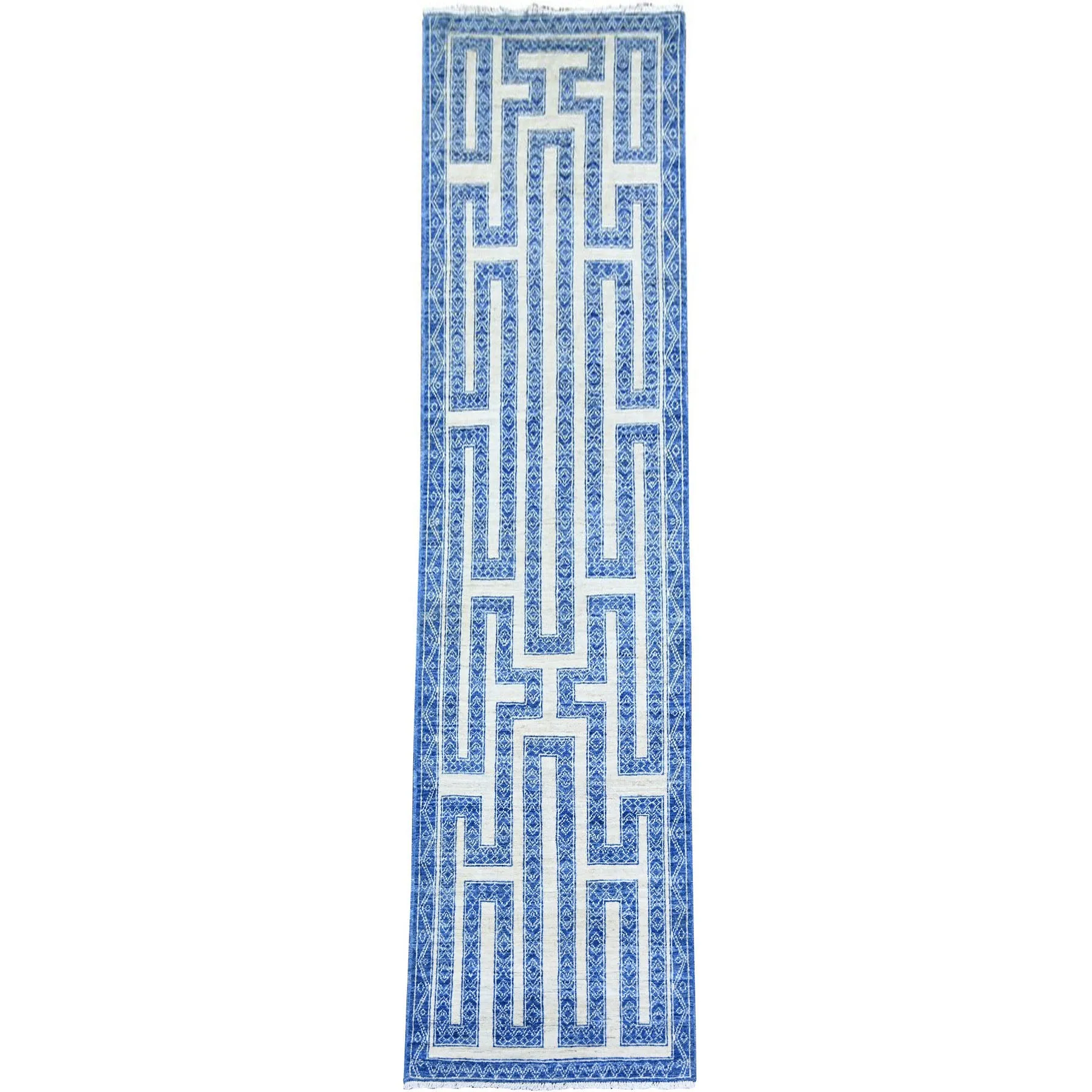 Hand-Knotted Peshawar Chobi Handmade Wool Southwestern Design Rug (Size 2.5 X 9.7) Cwral-9885