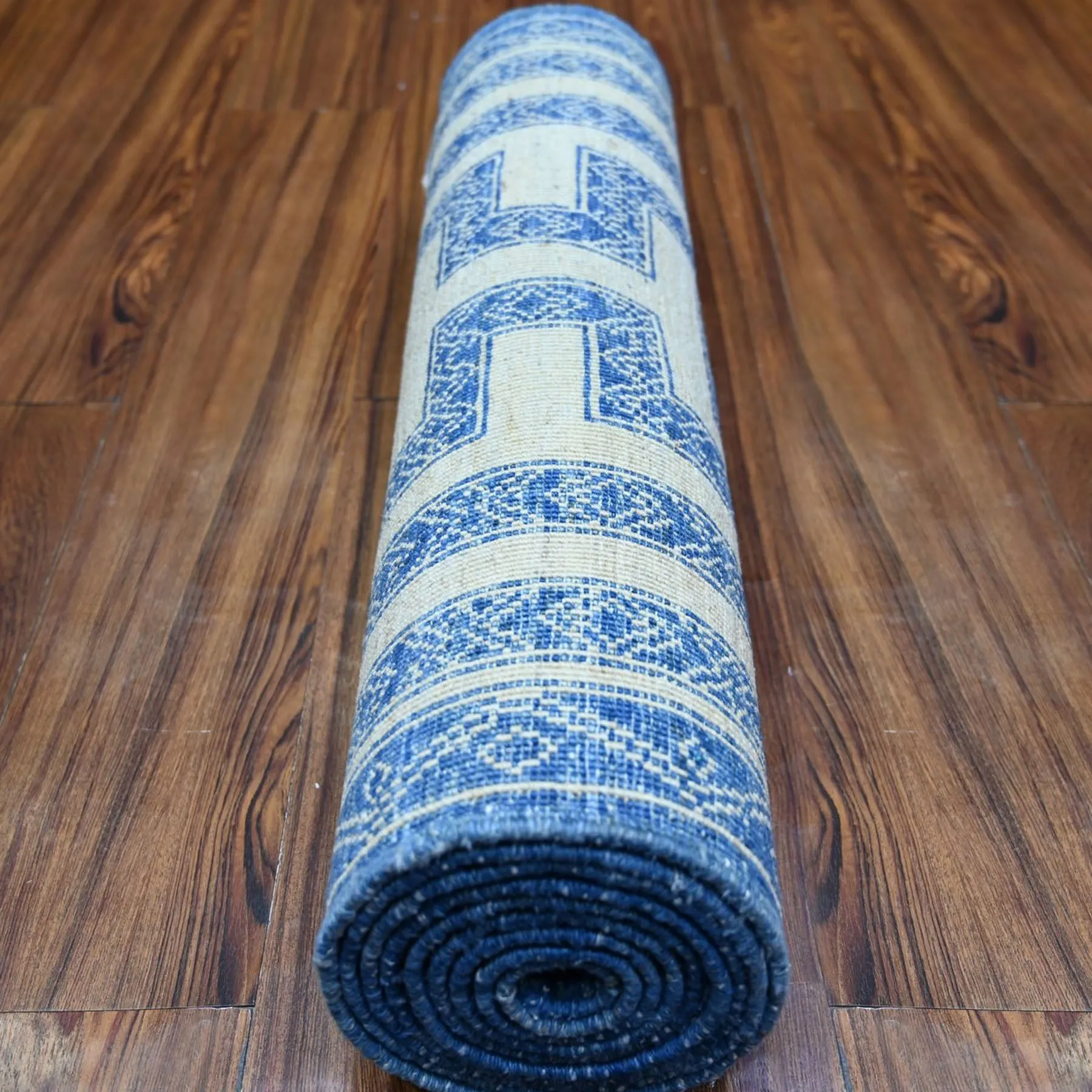 Hand-Knotted Peshawar Chobi Handmade Wool Southwestern Design Rug (Size 2.5 X 9.7) Cwral-9885